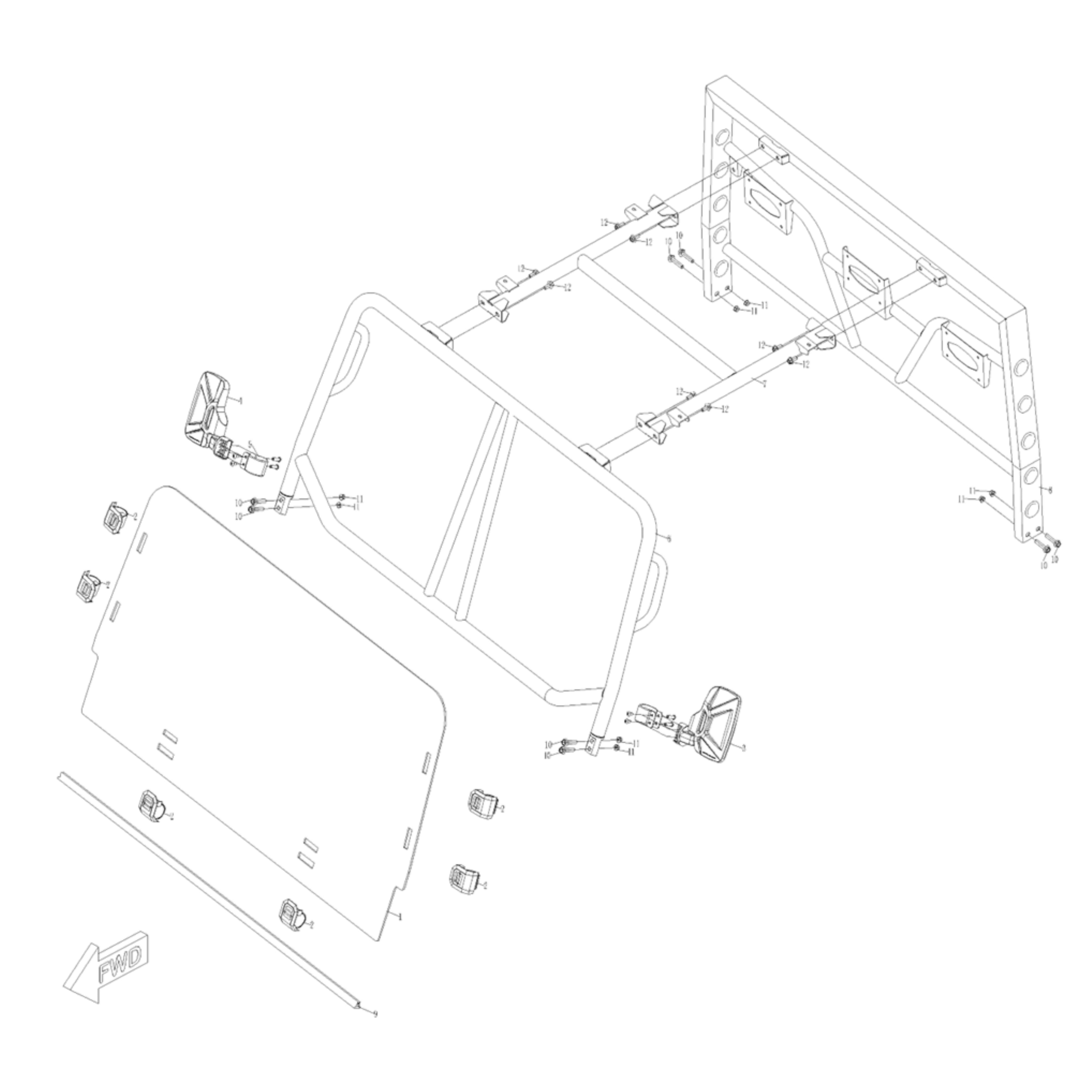 Warrior 1000 MXD Roll Cage