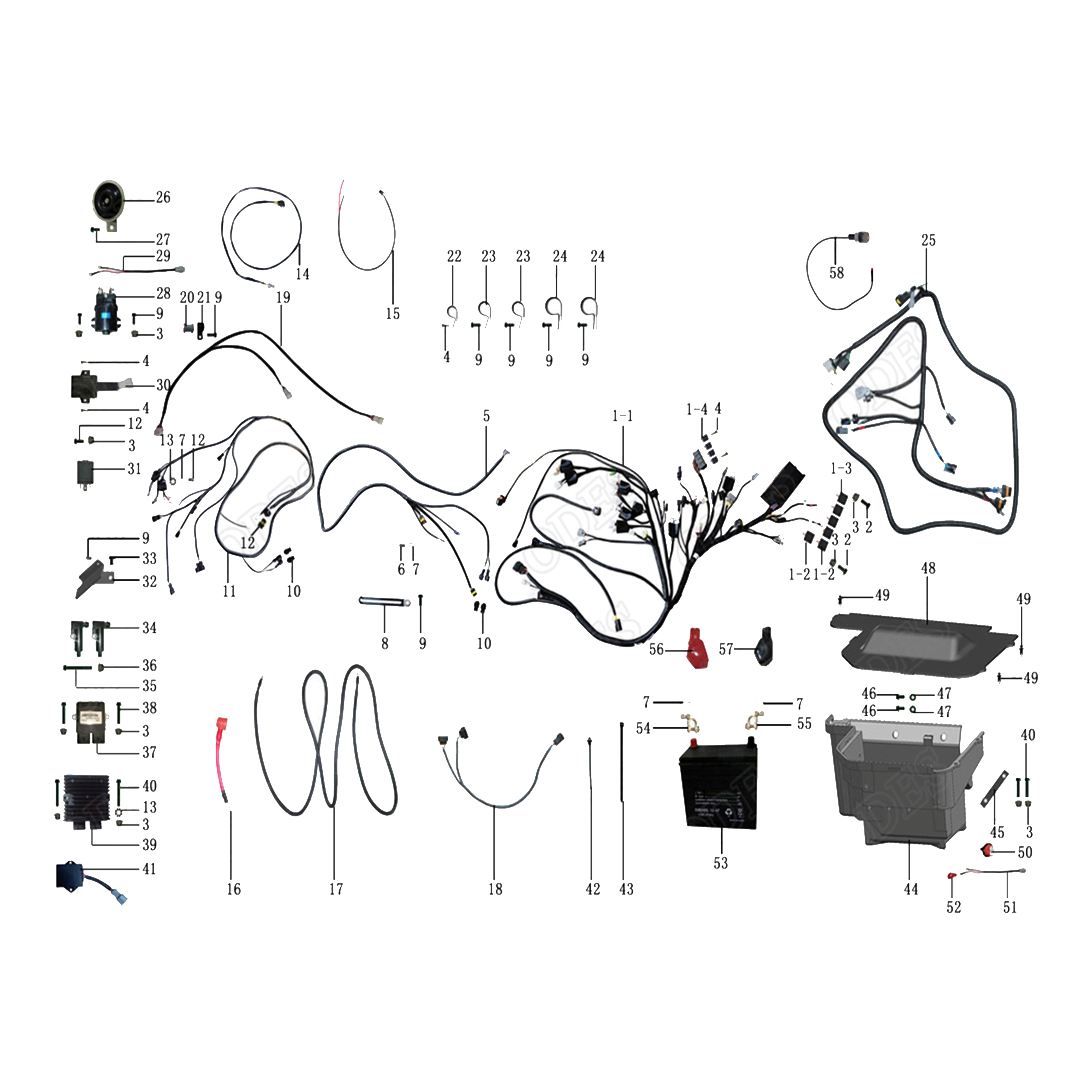 X2-1000 LT ELECTIRCAL SYSTEM (ORDINARY DISPLAY)