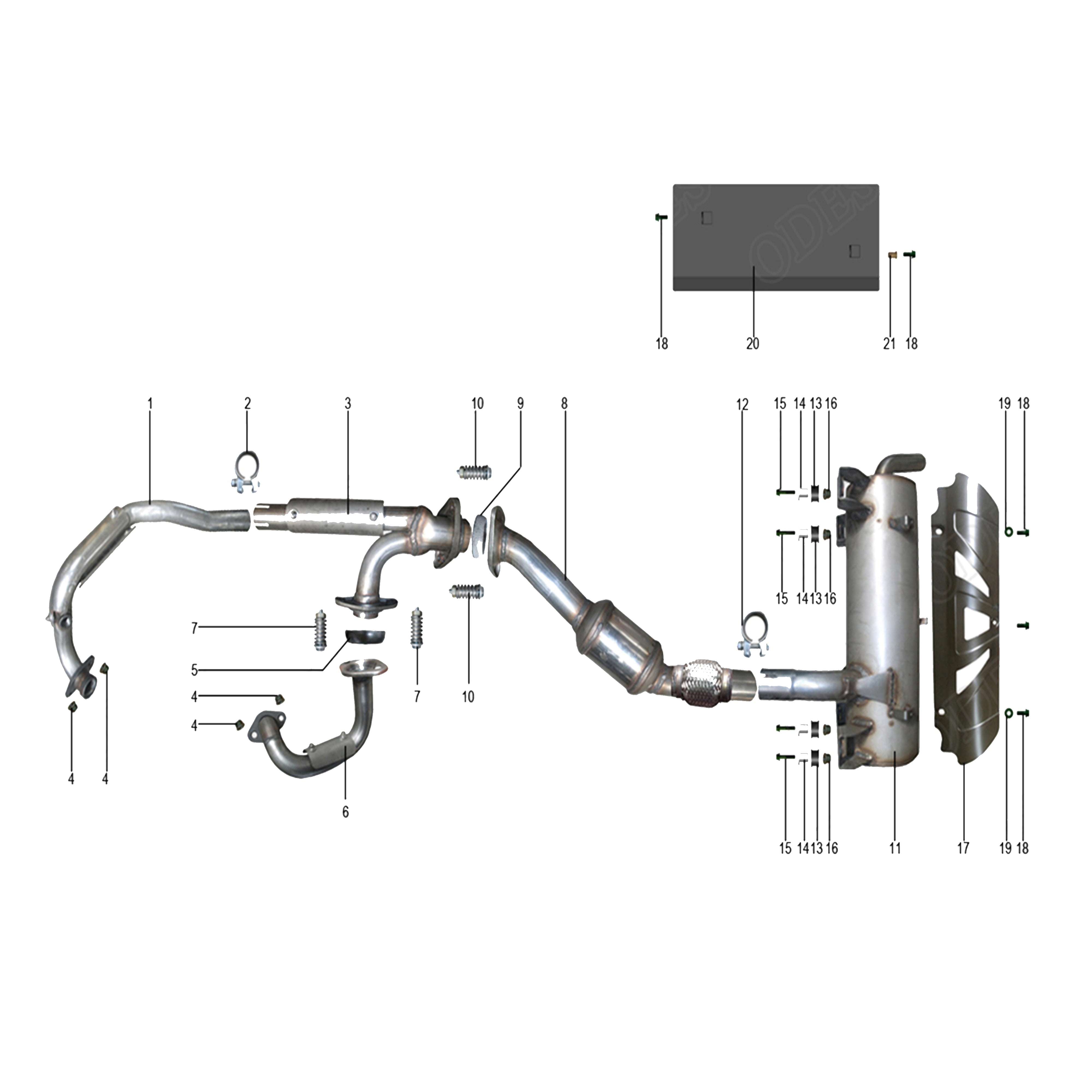 X2-1000 LT EXHAUST SYSTEM