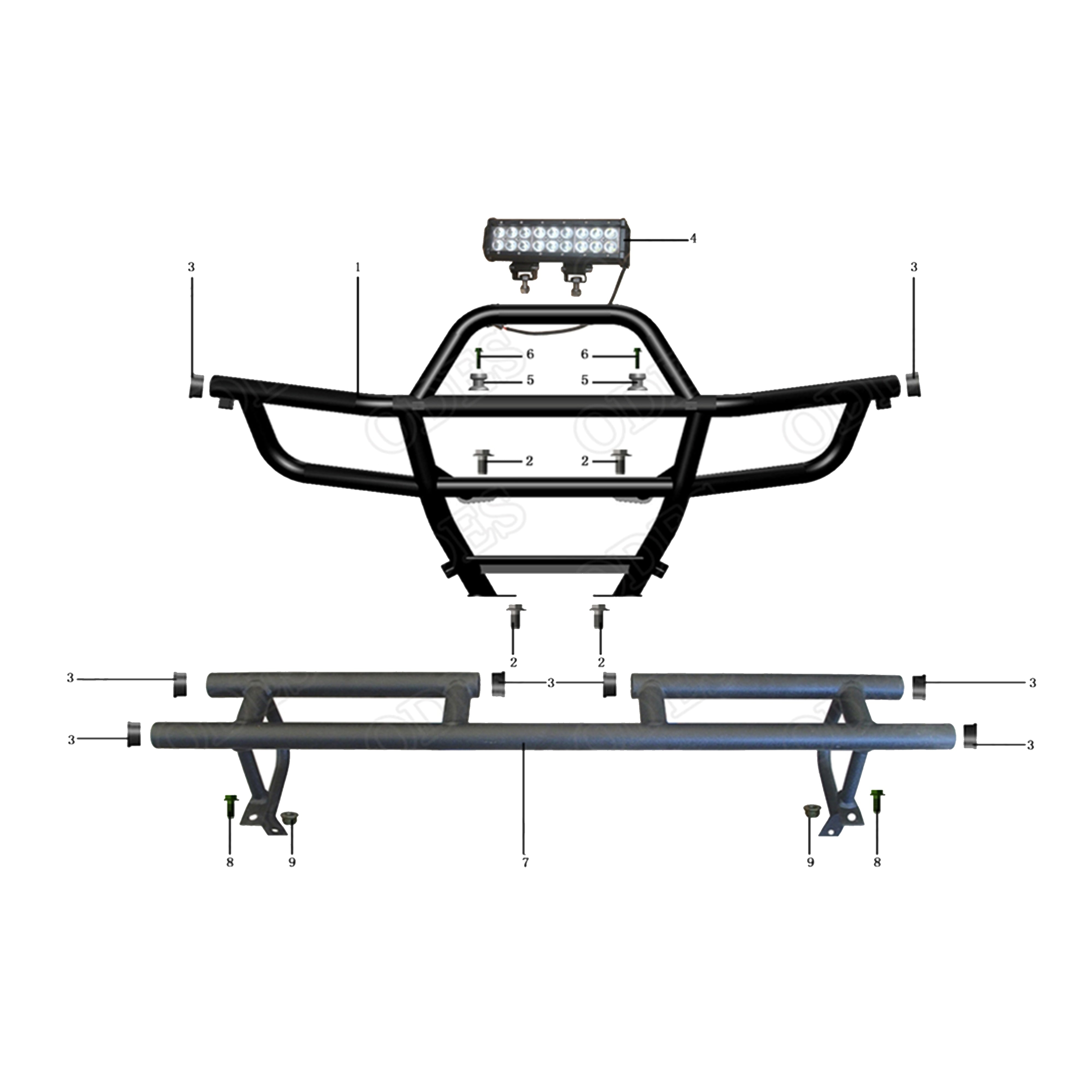 X2-1000 LT FRONT AND REAR BUMPER
