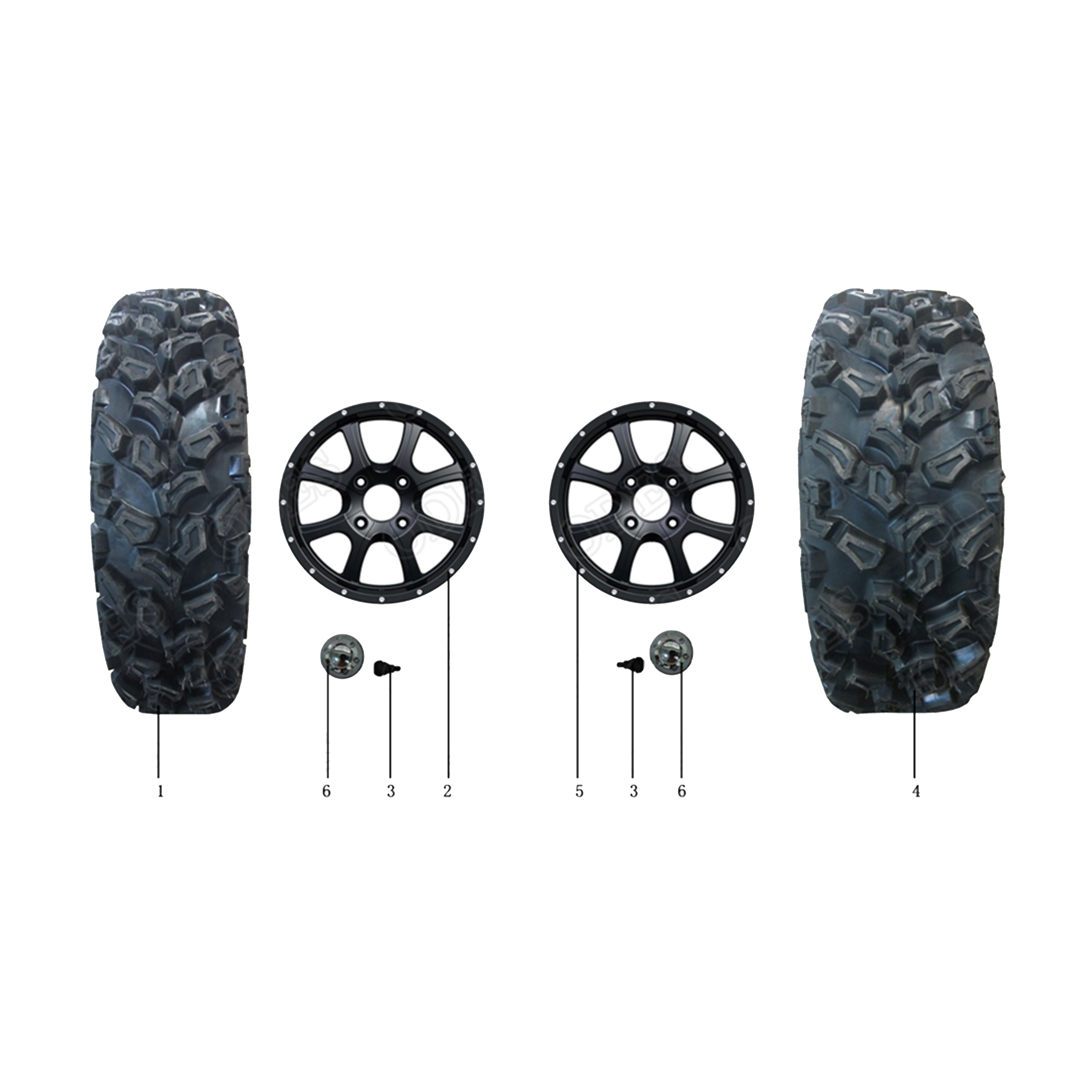 X2-1000 LT FRONT AND REAR TIRES