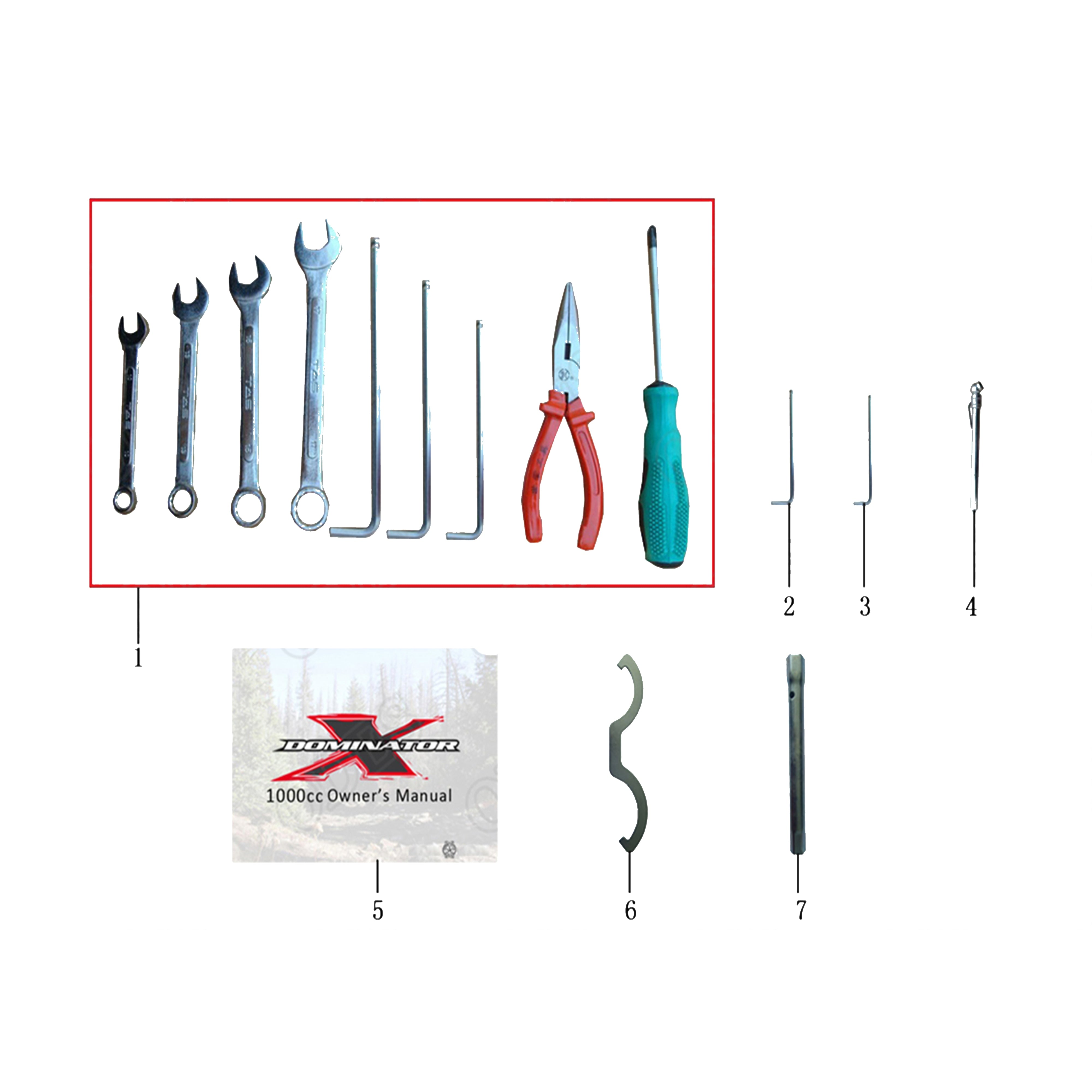 X2-1000 LT PACKAGING ACCESSORIES