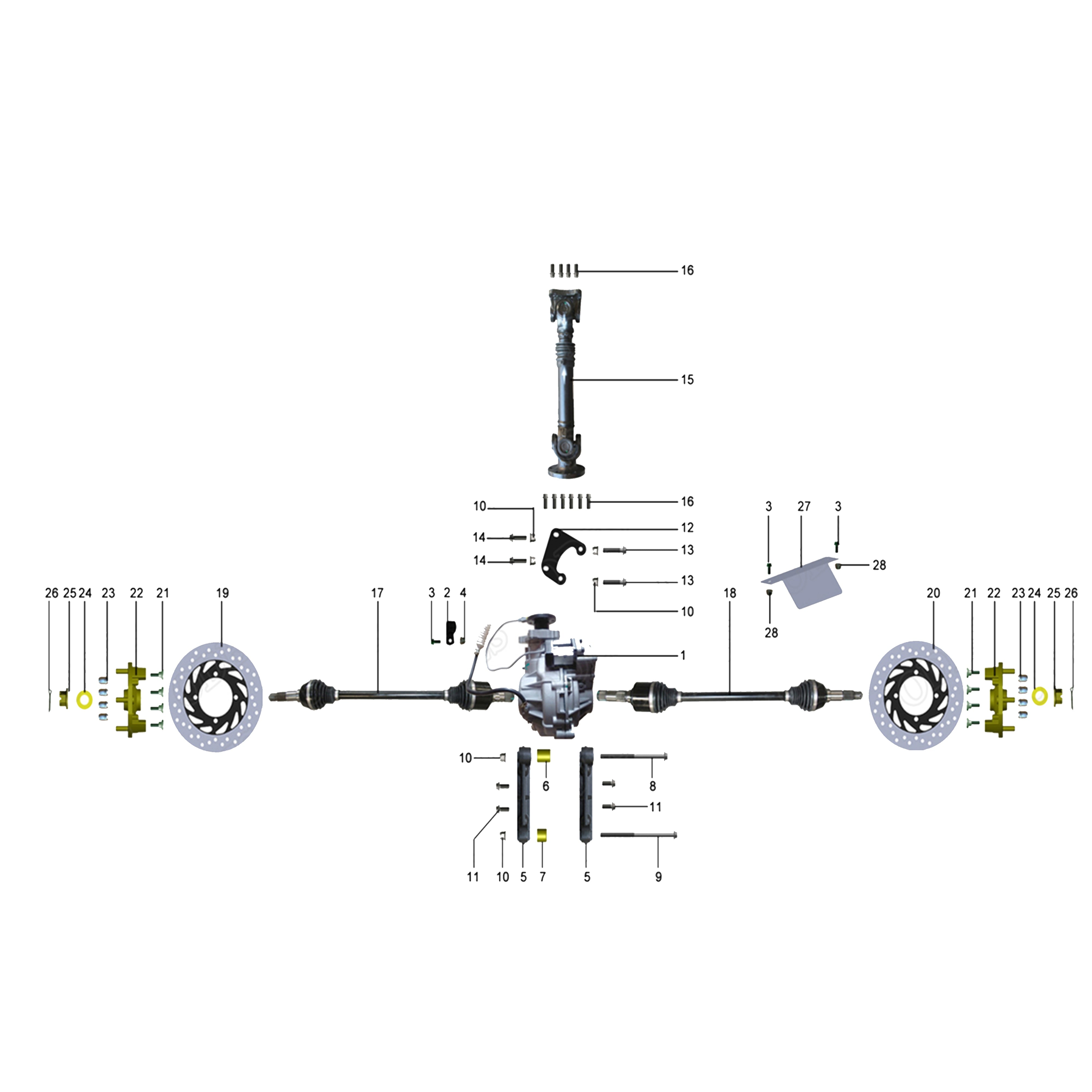 X2-1000 LT REAR DRIVE SYSTEM (HUAXIN)