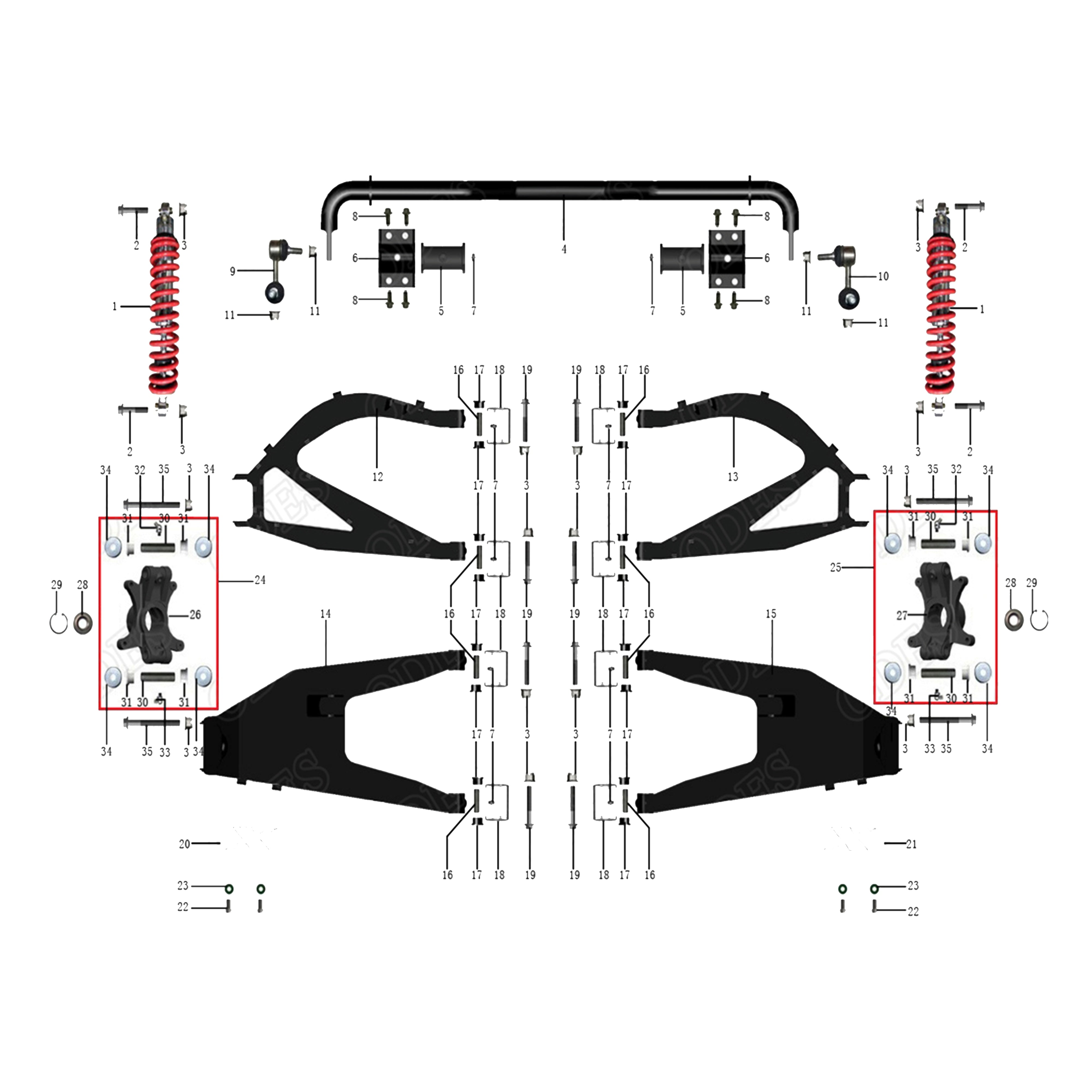 X2-1000 LT REAR SUSPENSIO SYSTEM