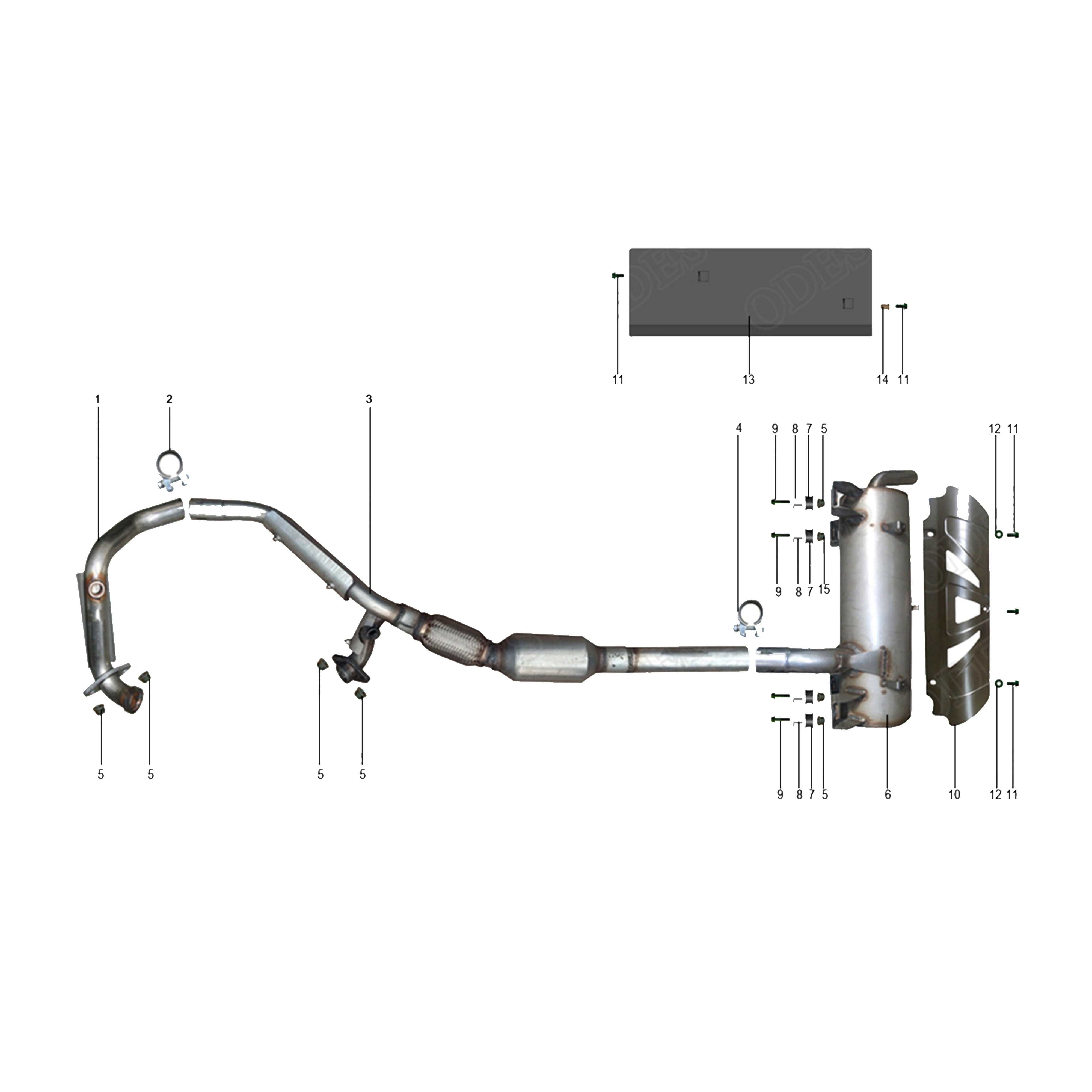 X2-800 LT EXHAUST SYSTEM
