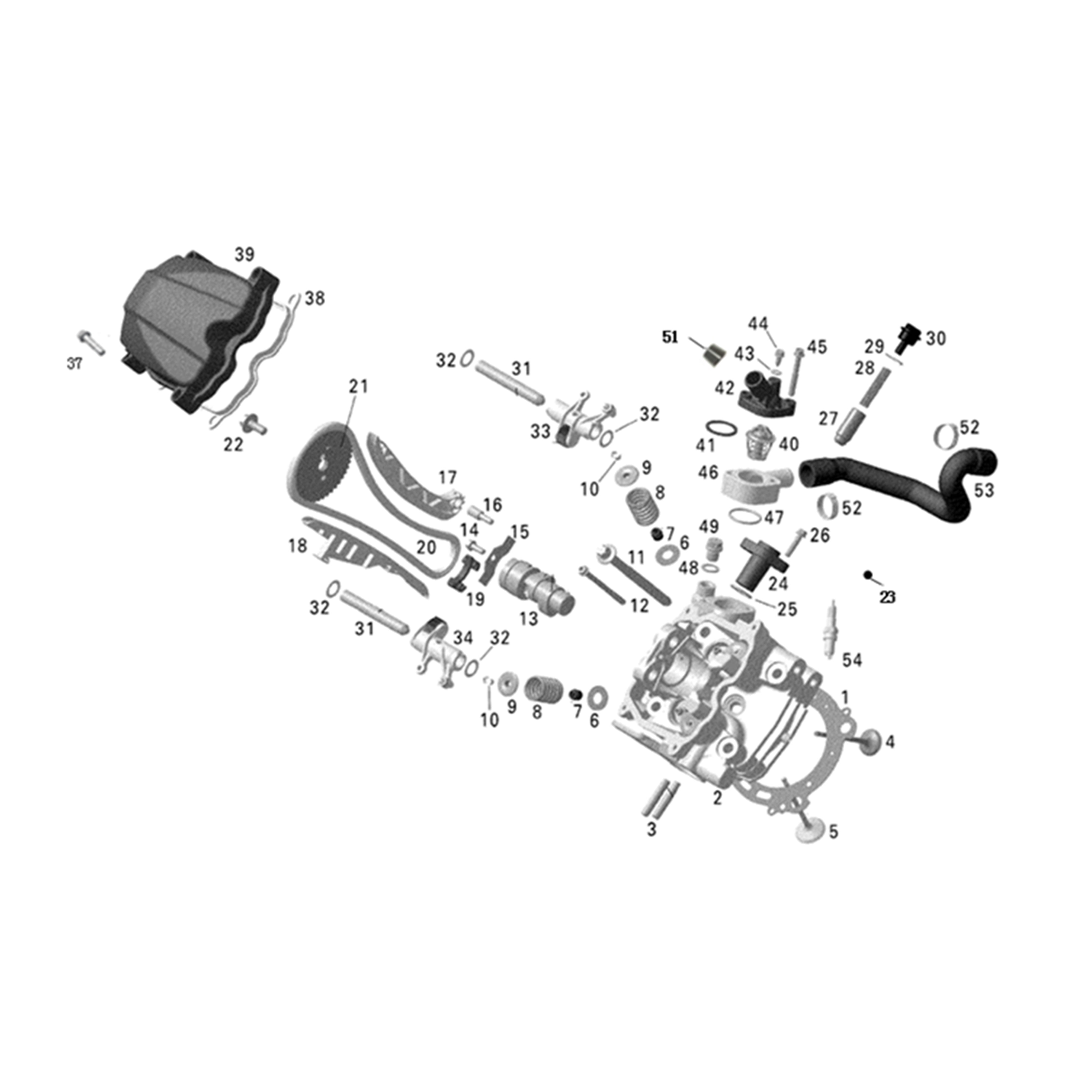 X2-800 LT FIRST CYLINDER HEAD ASSY
