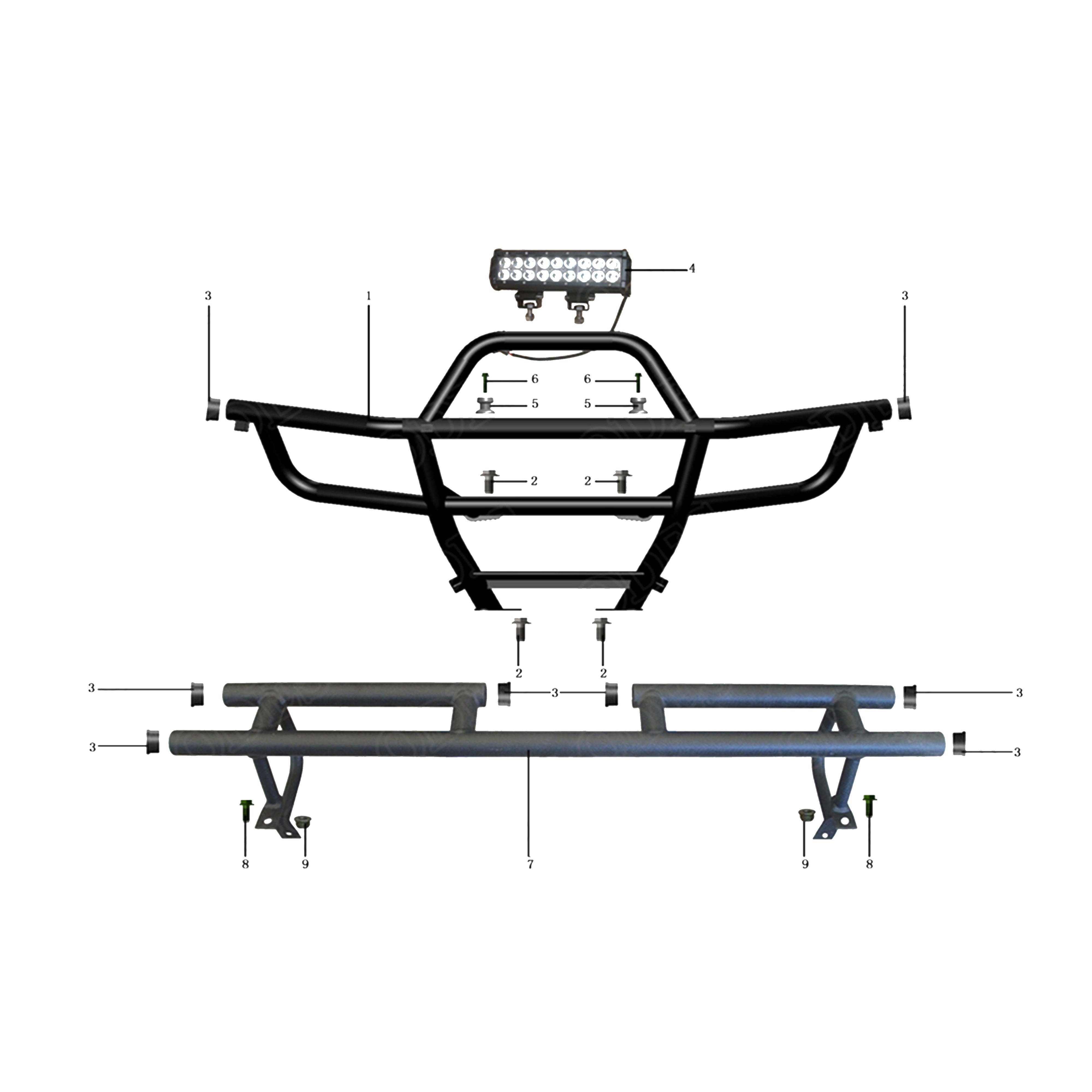 X2-800 LT FRONT AND REAR BUMPER