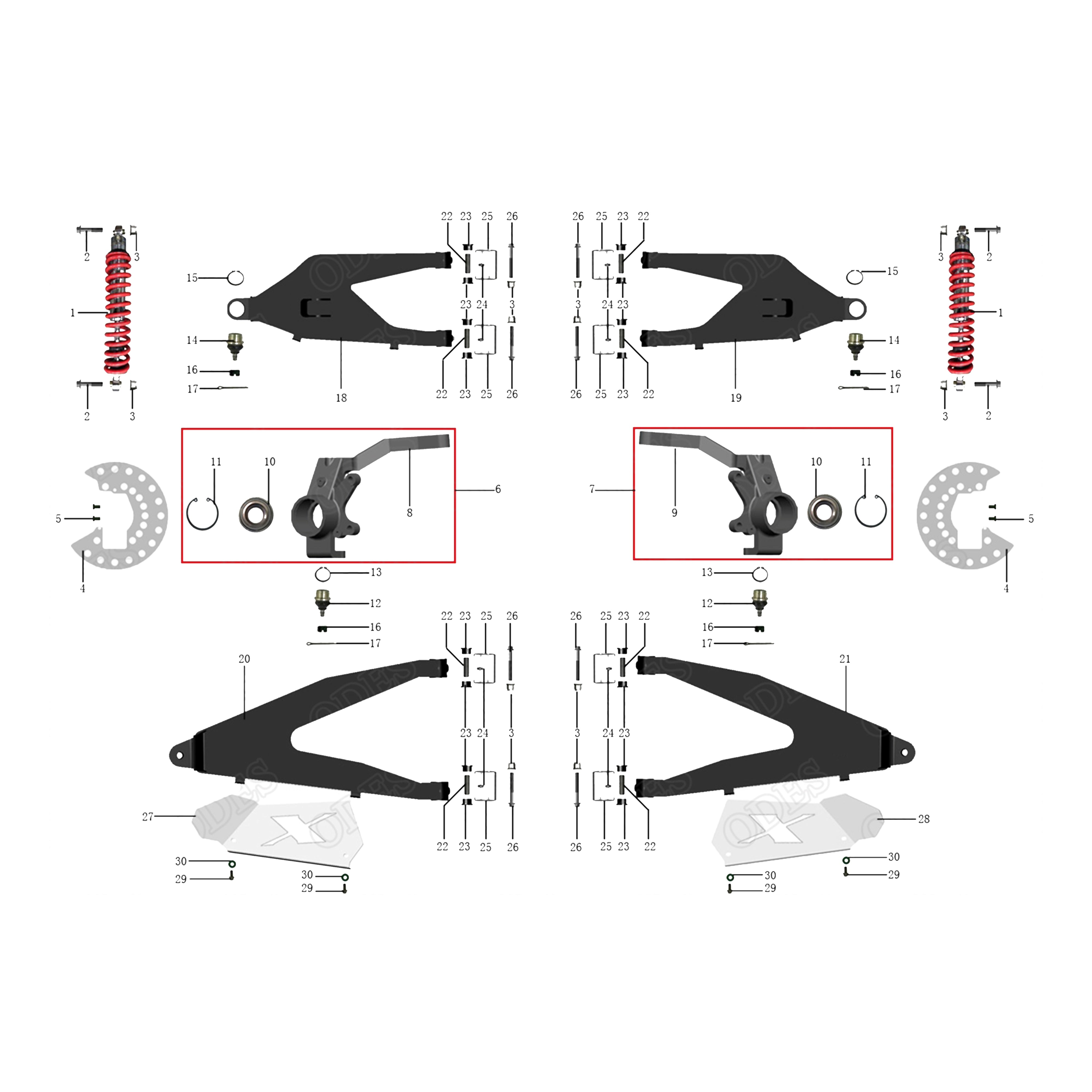 X2-800 LT FRONT SUSPENSIO SYSTEM