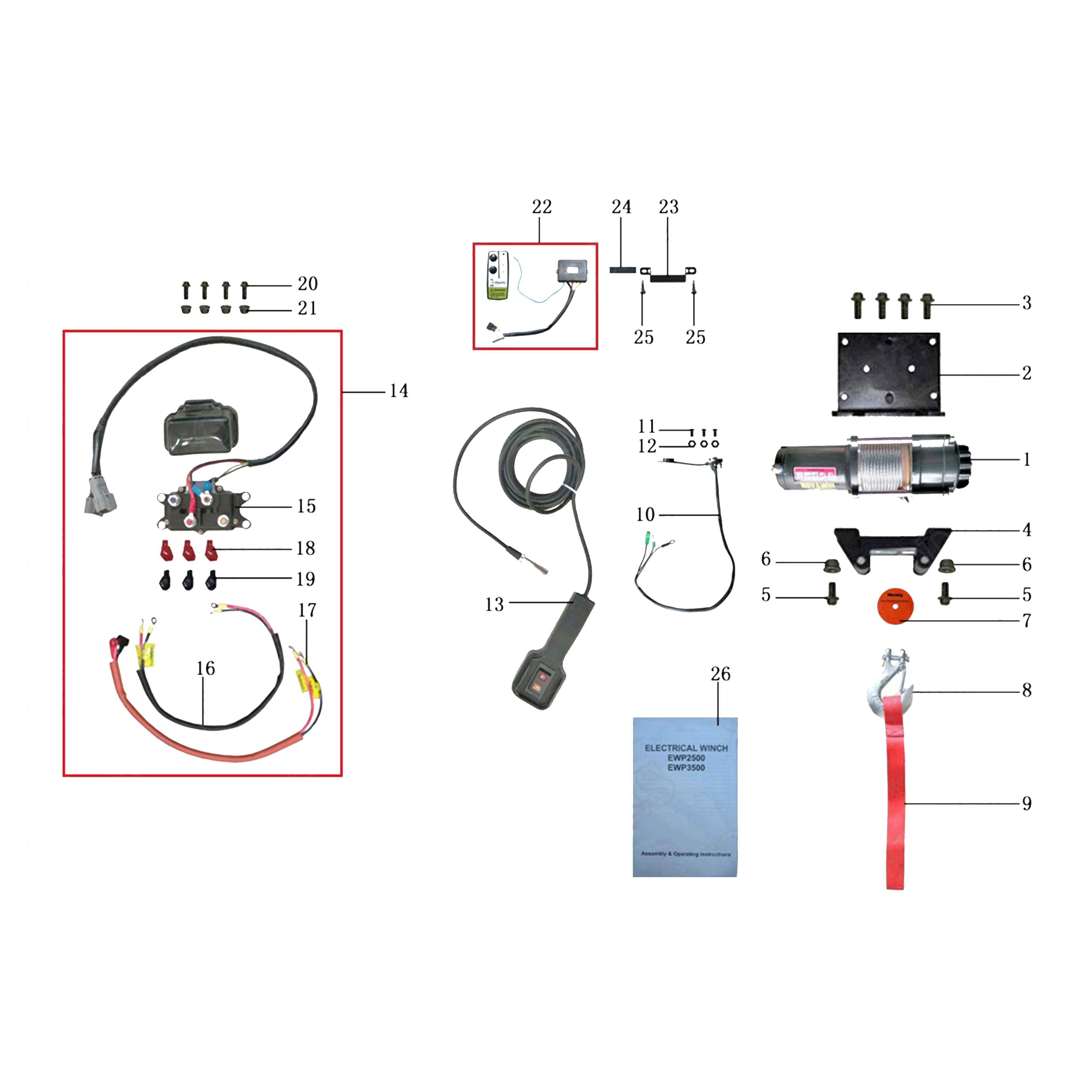 X2-800 LT FRONT WINCH ASSY