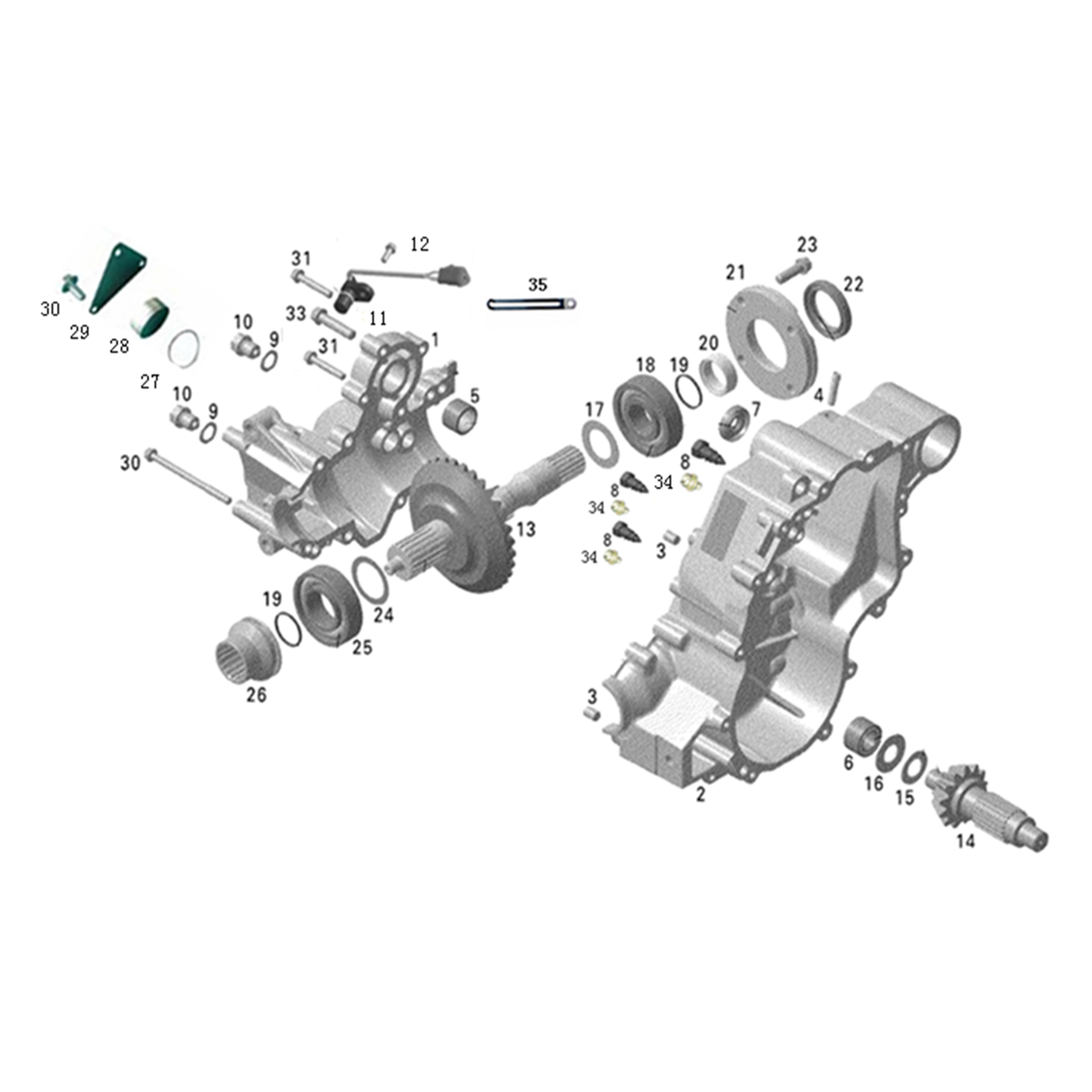 X2-800 LT GEAR BOX 2