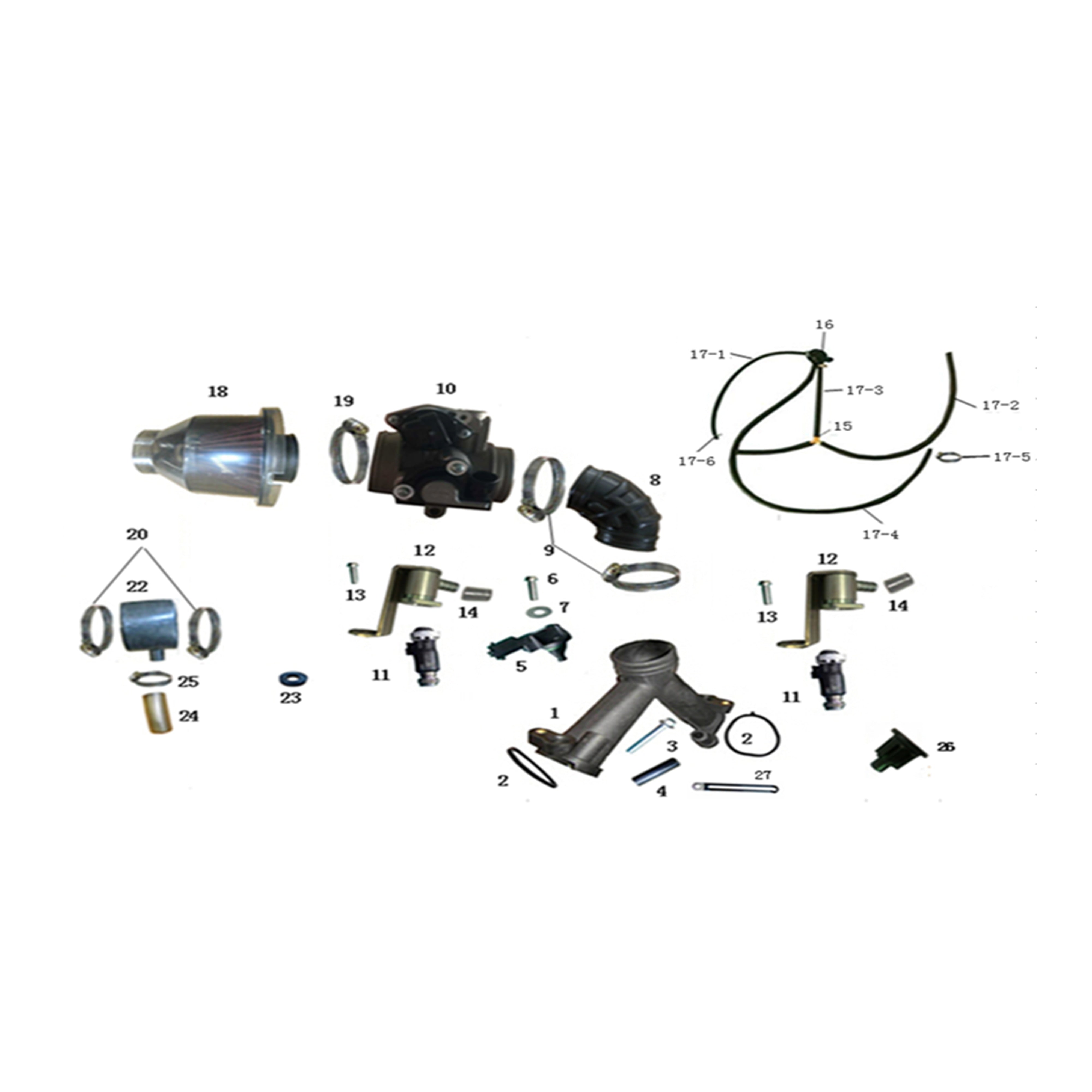 X2-800 LT INTAKE MANFOLD AND THROTTLE