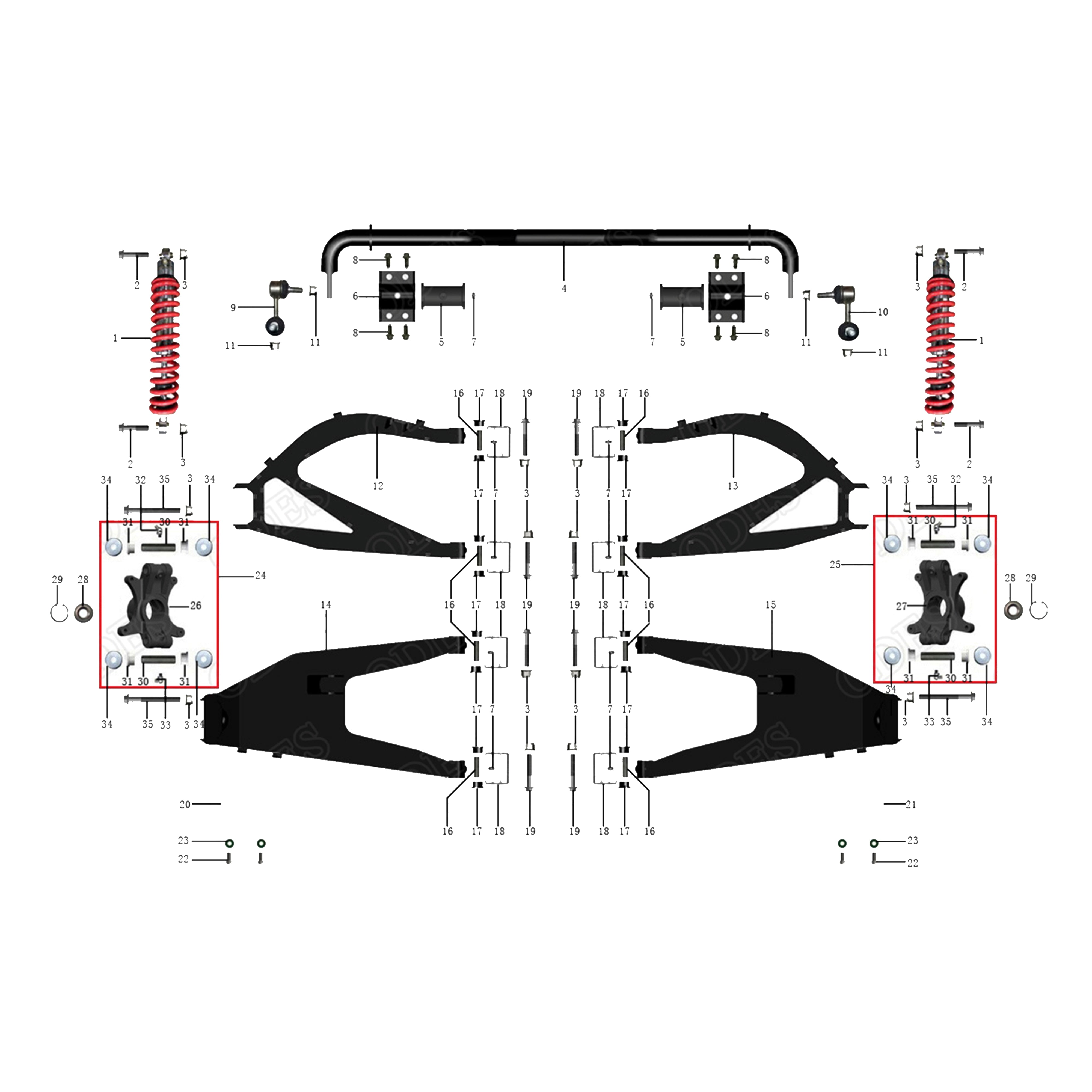 X2-800 LT REAR SUSPENSIO SYSTEM