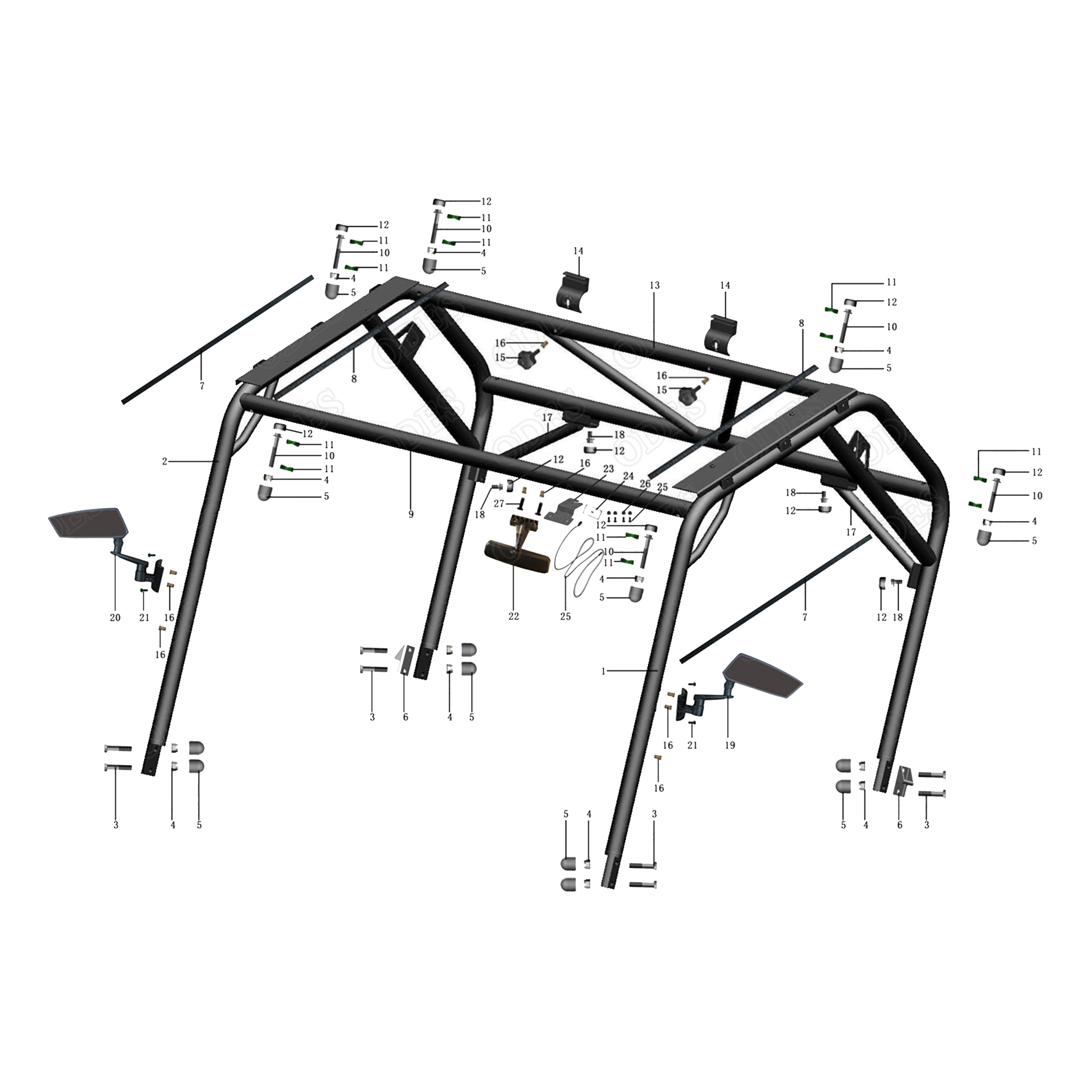 X2-800 LT ROLL BAR