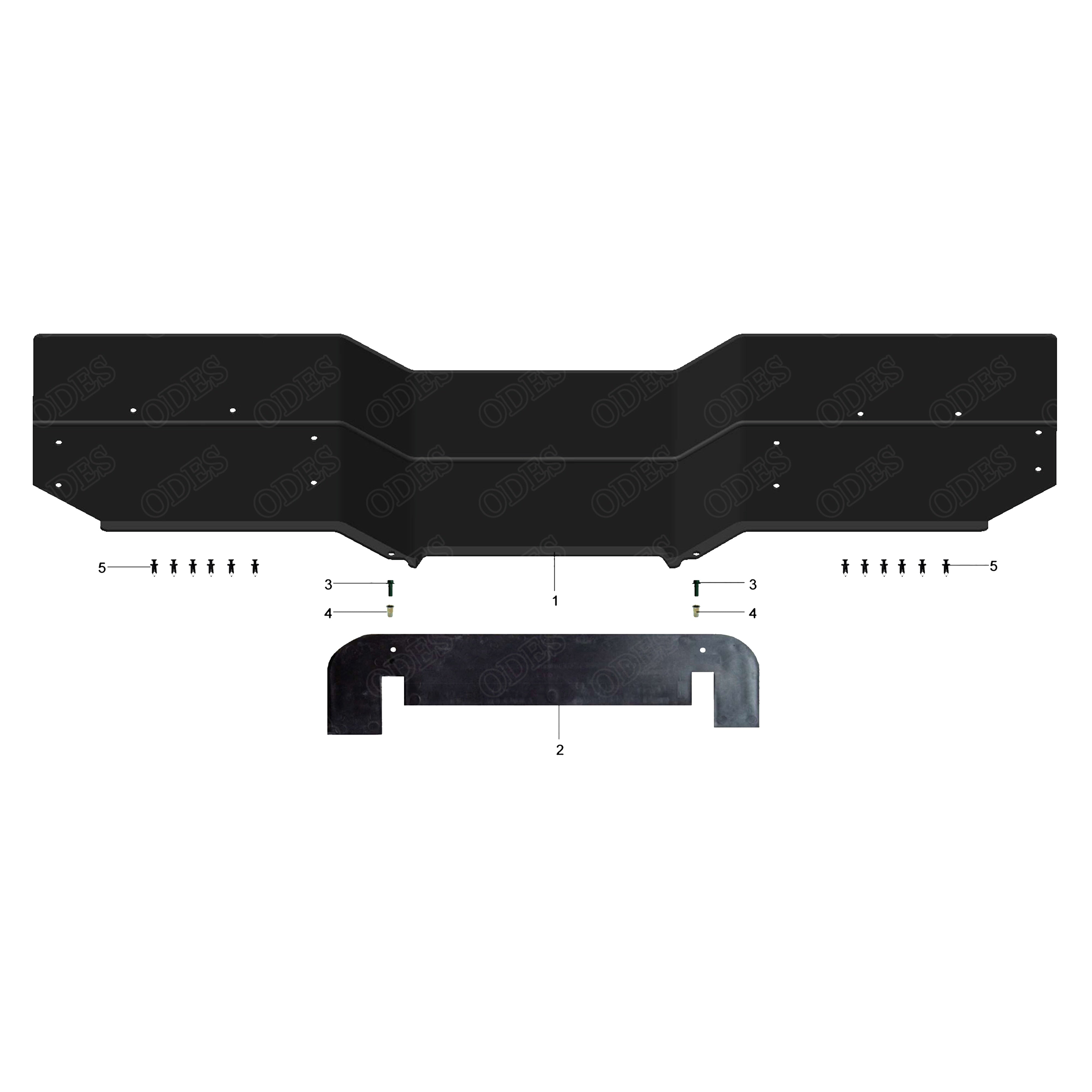 X4-1000 LT DUMP BED FRONT LOWER MUD GUARD SHIELD