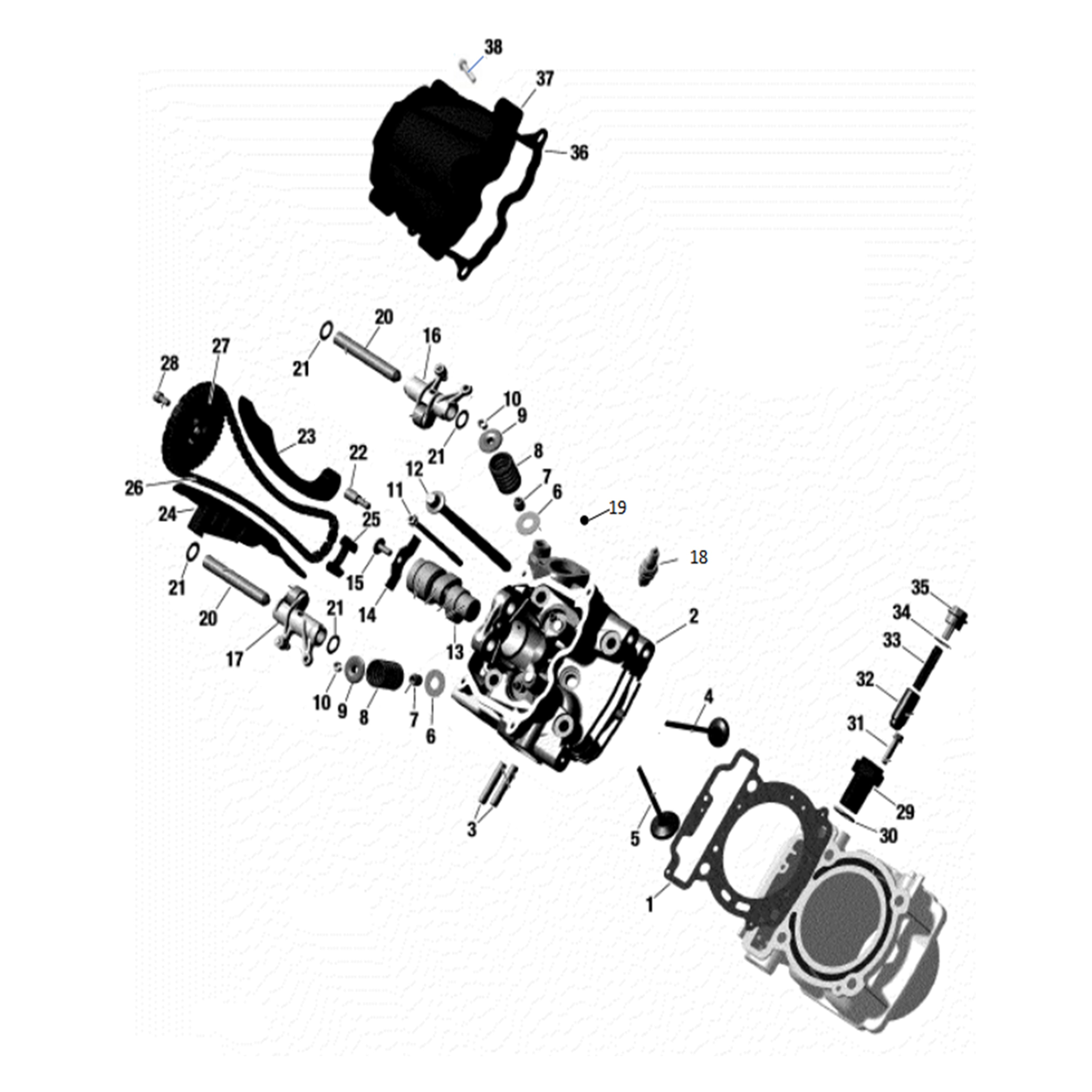 X4-1000 LT FIRST CYLINDER HEAD ASSY