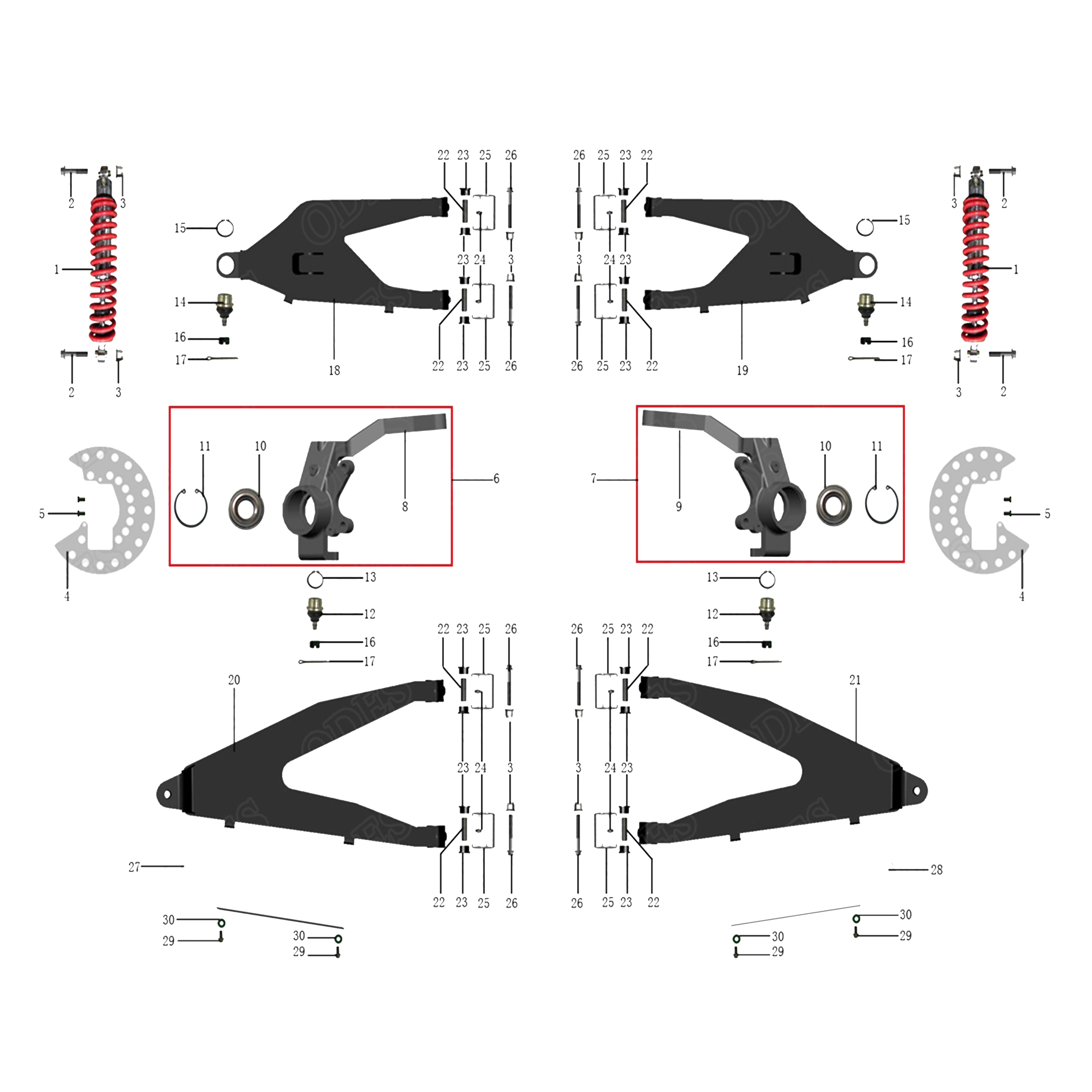 X4-1000 LT FRONT SUSPENSIO SYSTEM