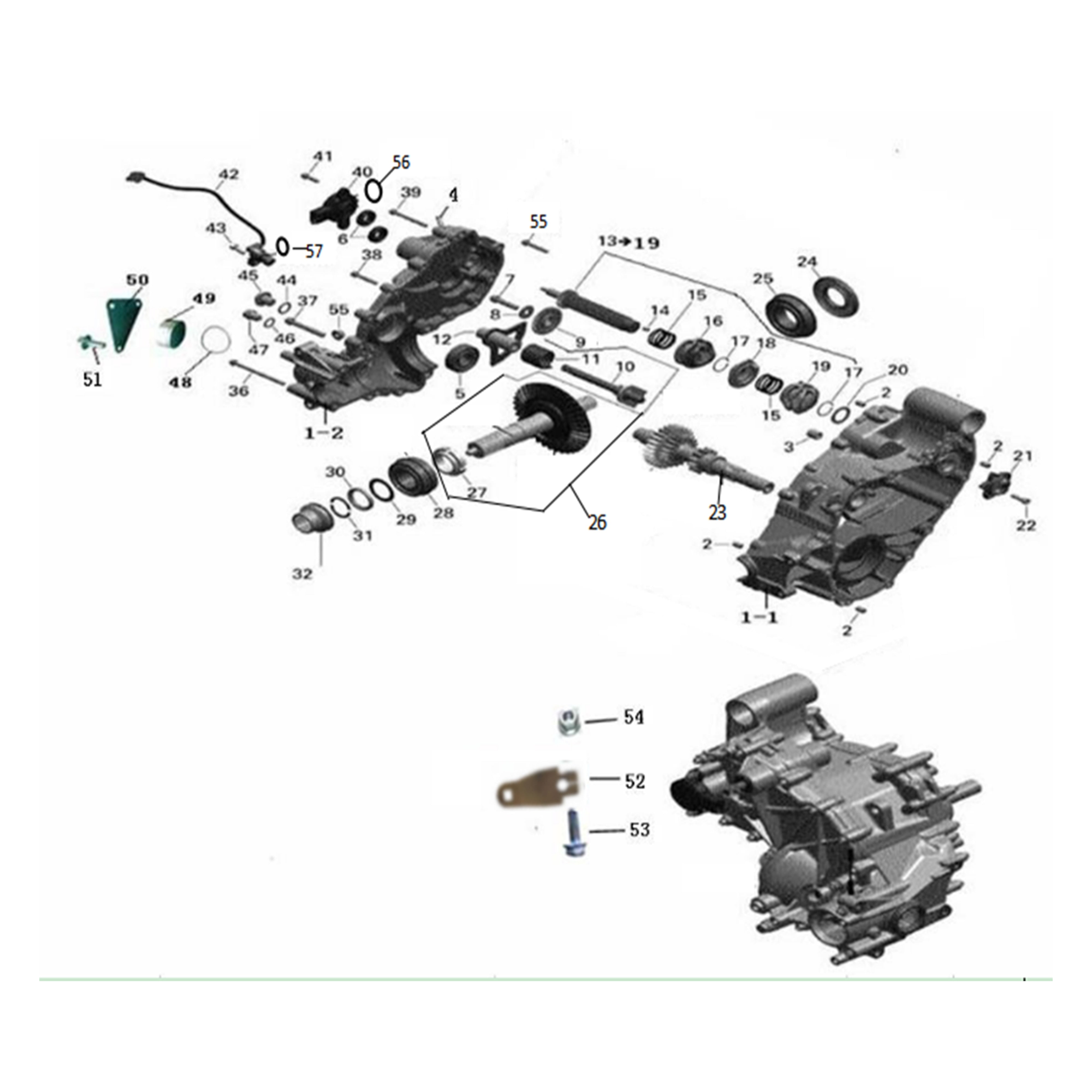 X4-1000 LT GEAR BOX 1