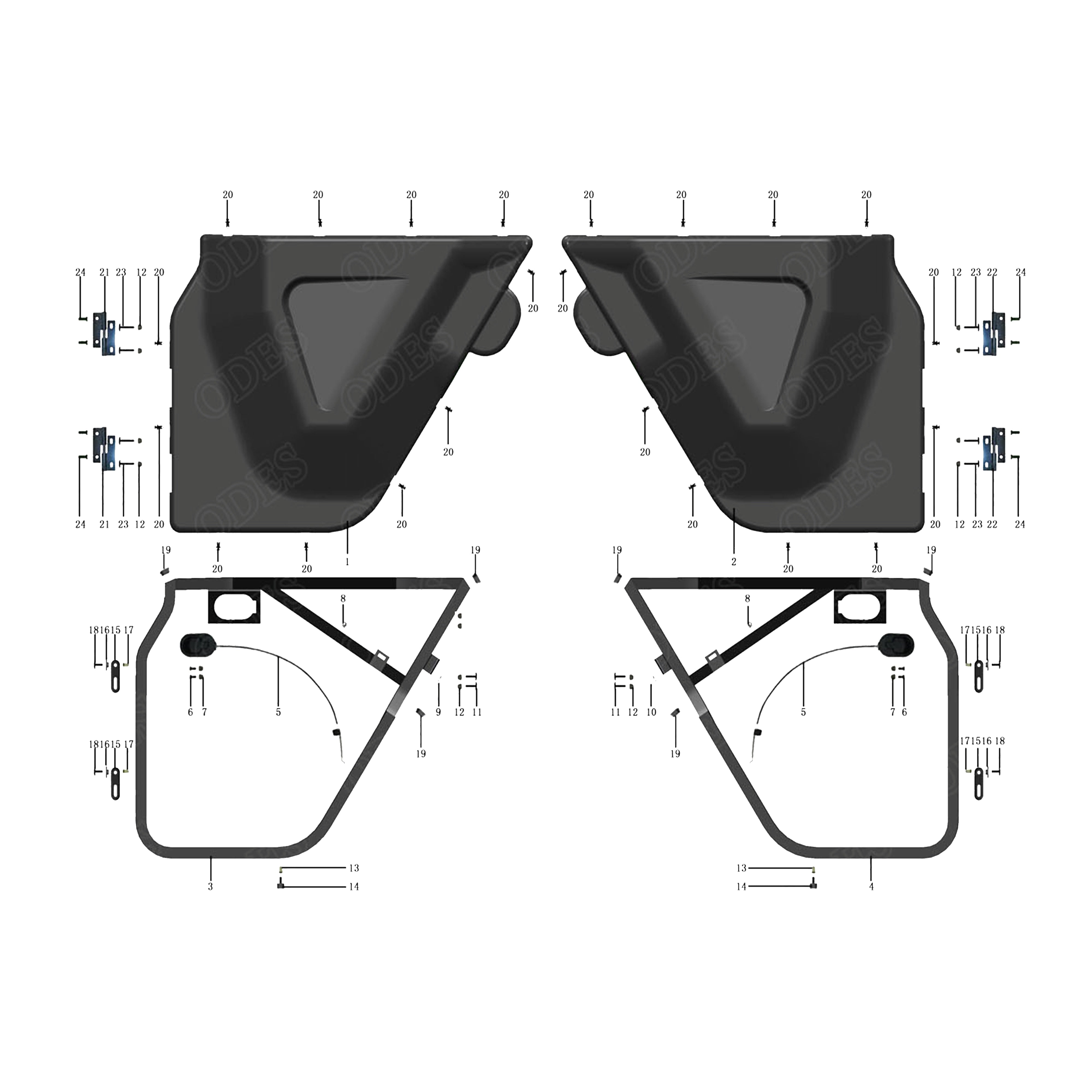 X4-1000 LT REAR DOOR ASSY