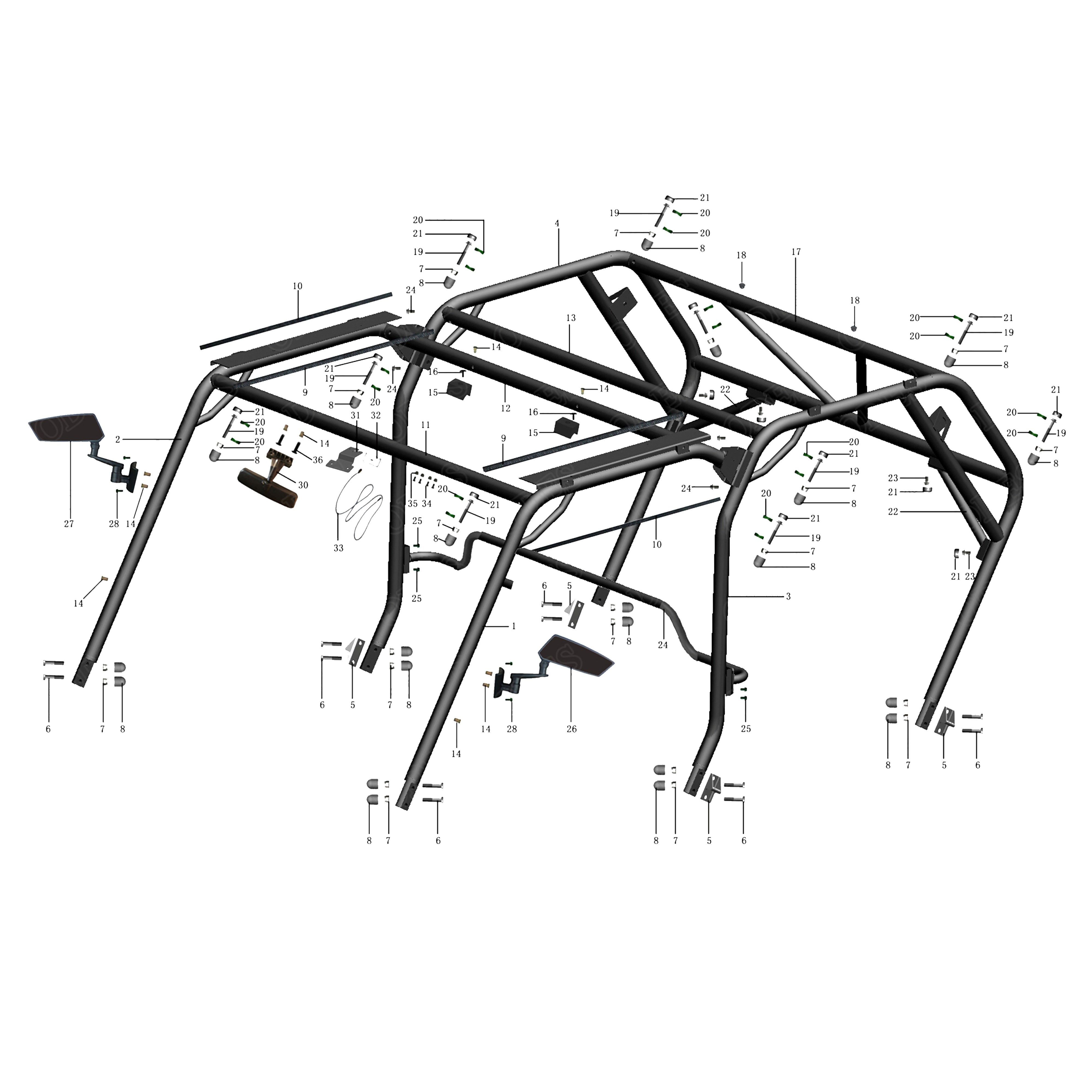 X4-1000 LT ROLL BAR