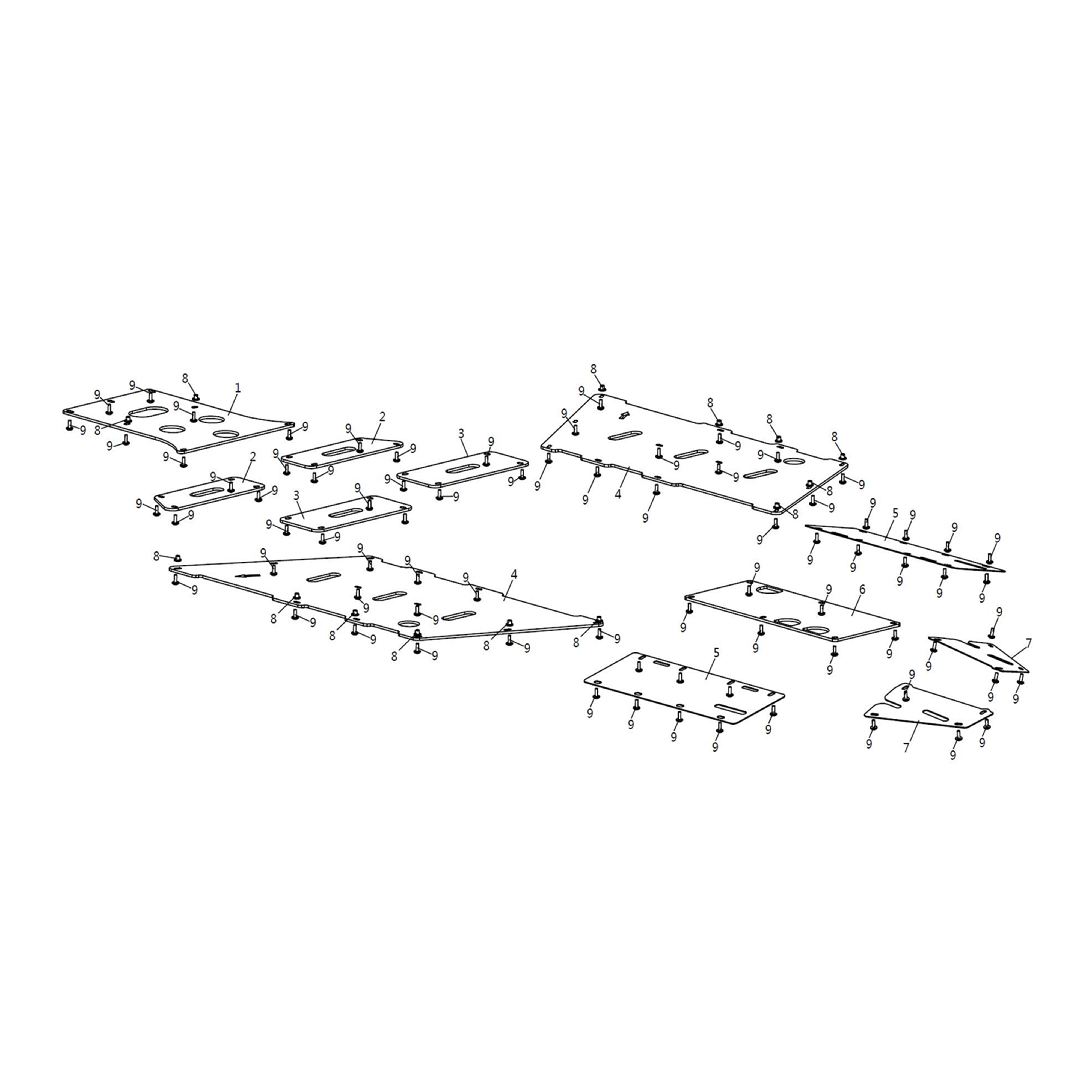 XF-3 BOTTOM GUARD BOARD OF BODY