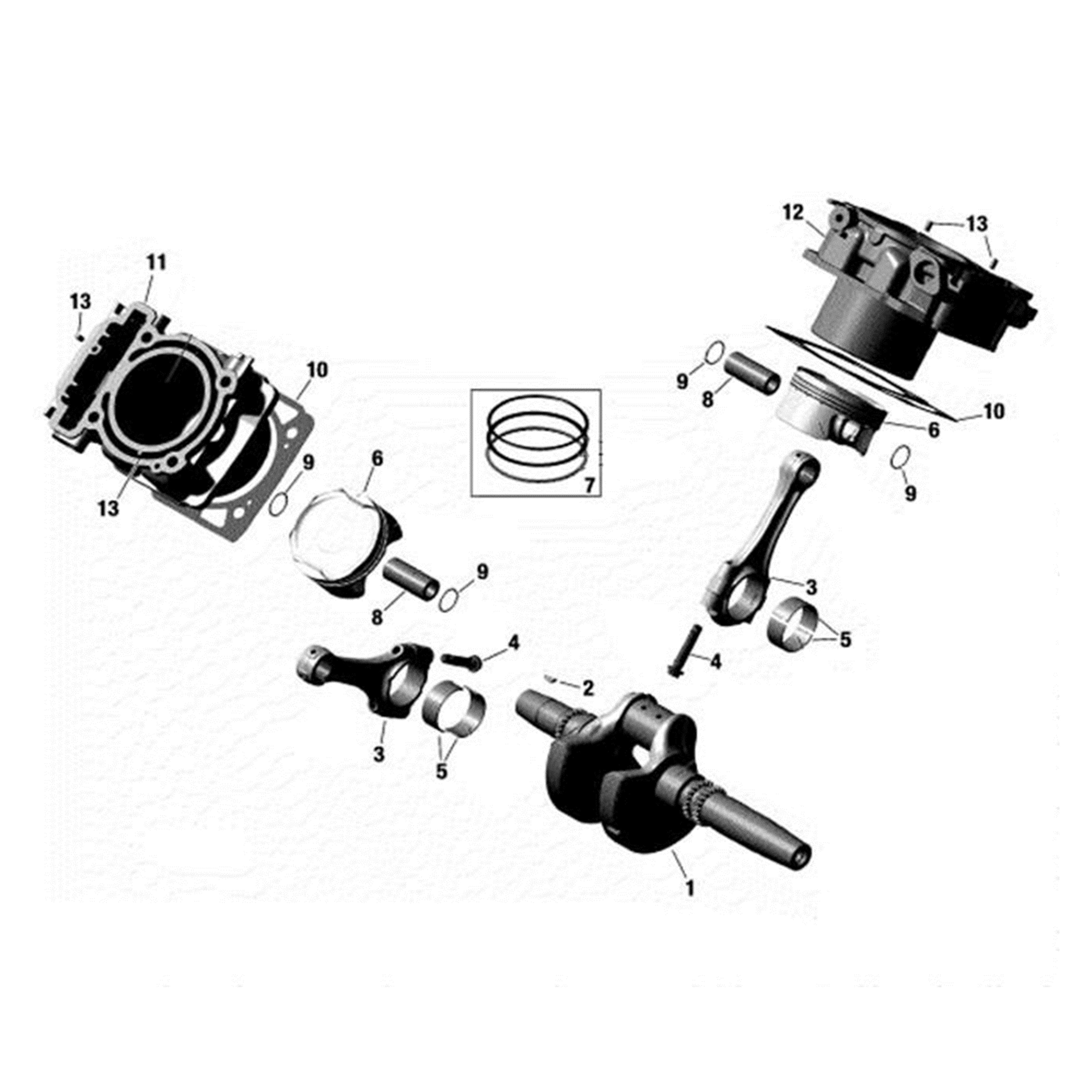 XF-3 CRANSHAFT PIOSTON AND CYLINDER