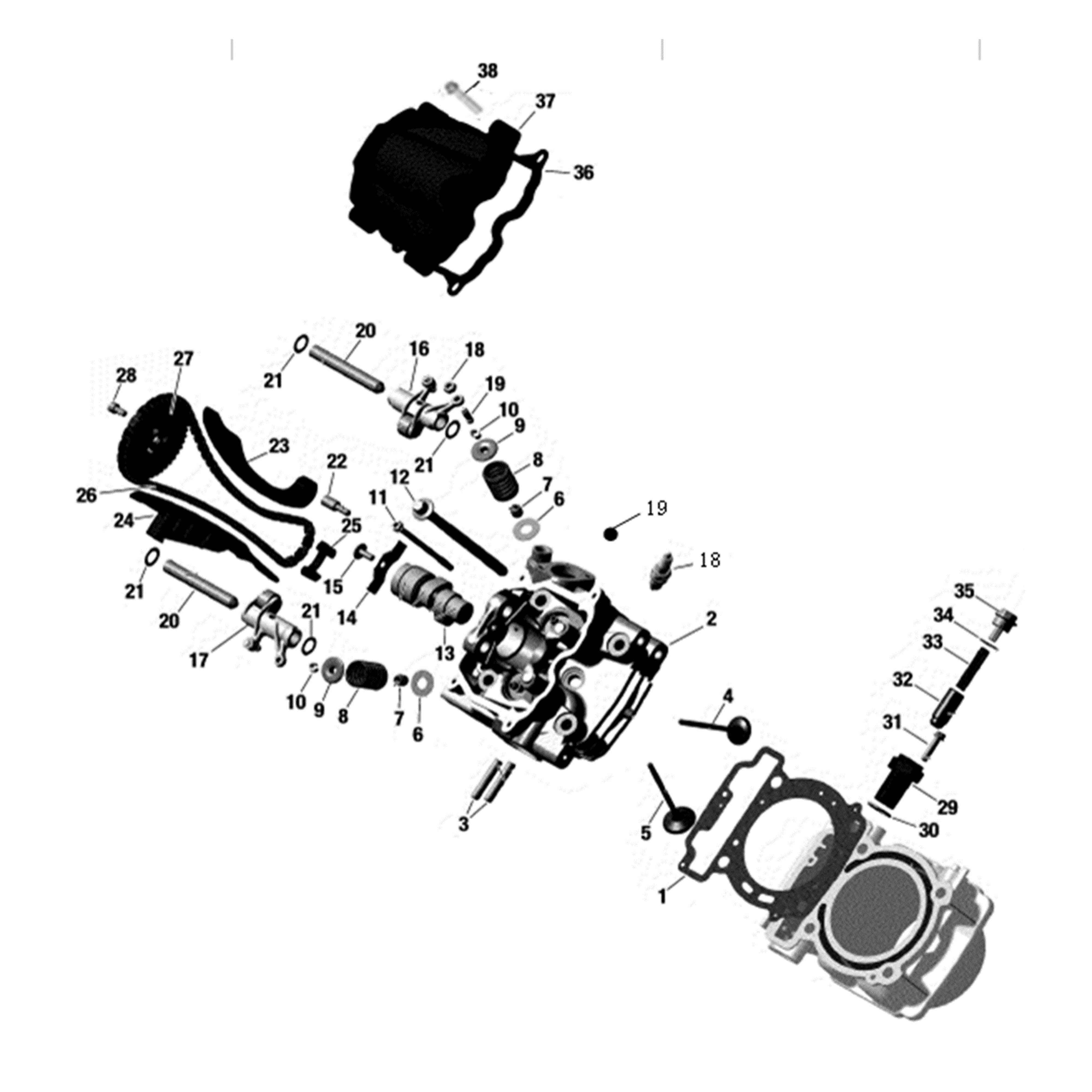 XF-3 FIRST CYLINDER HEAD ASSY