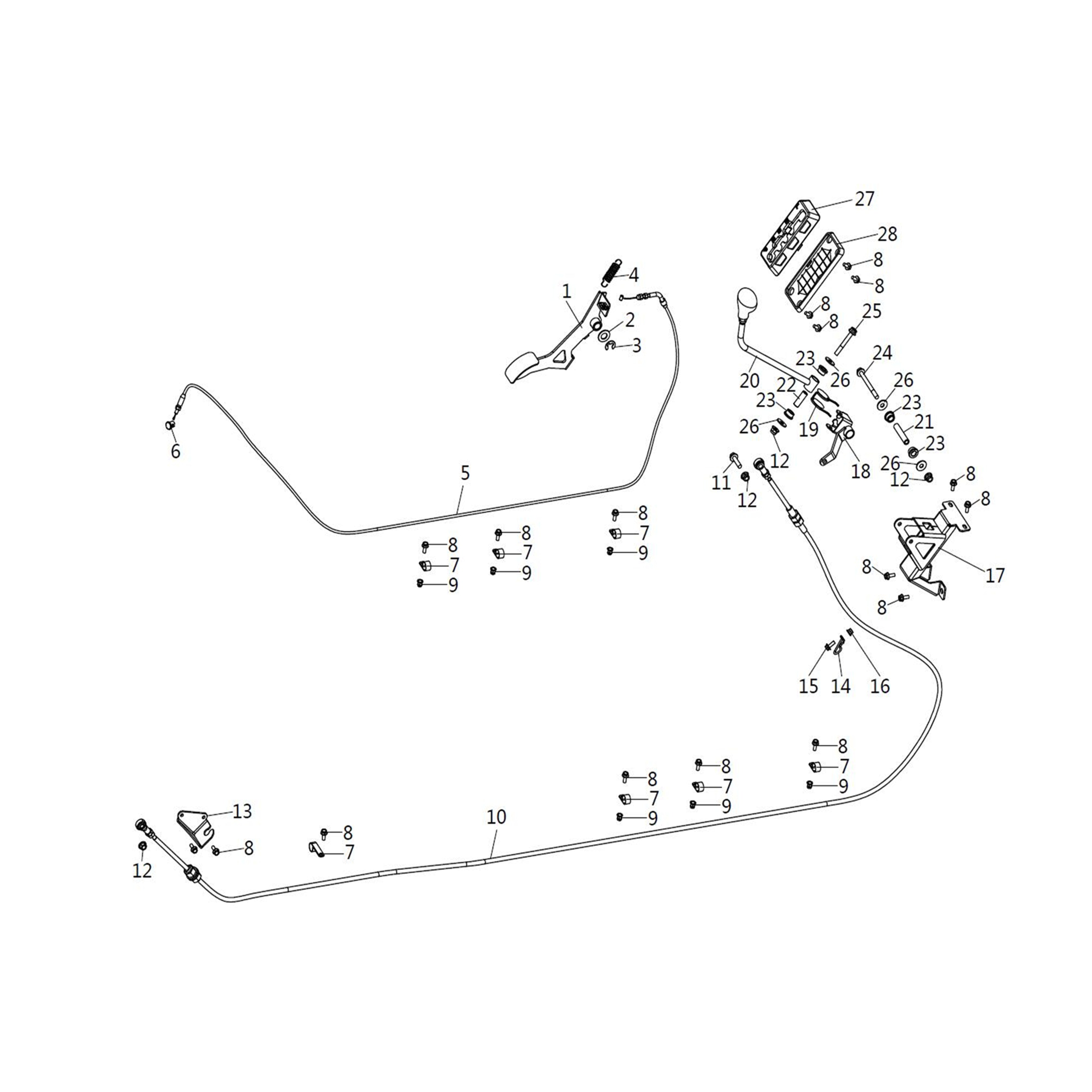 XF-3 GEAR SHIFT AND THROTTLE