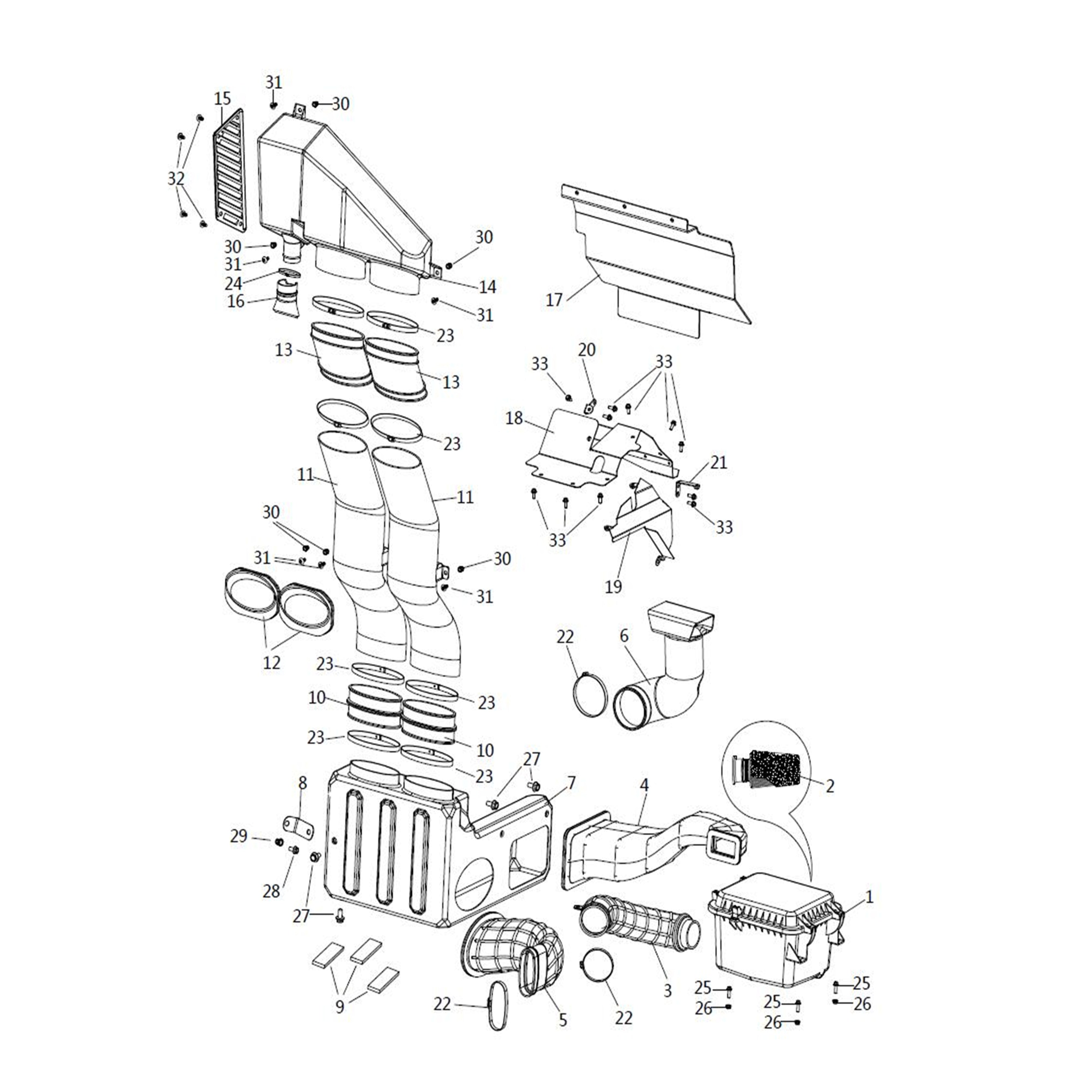 XF-3 INTAKE AND EXHAUST SYSTEM