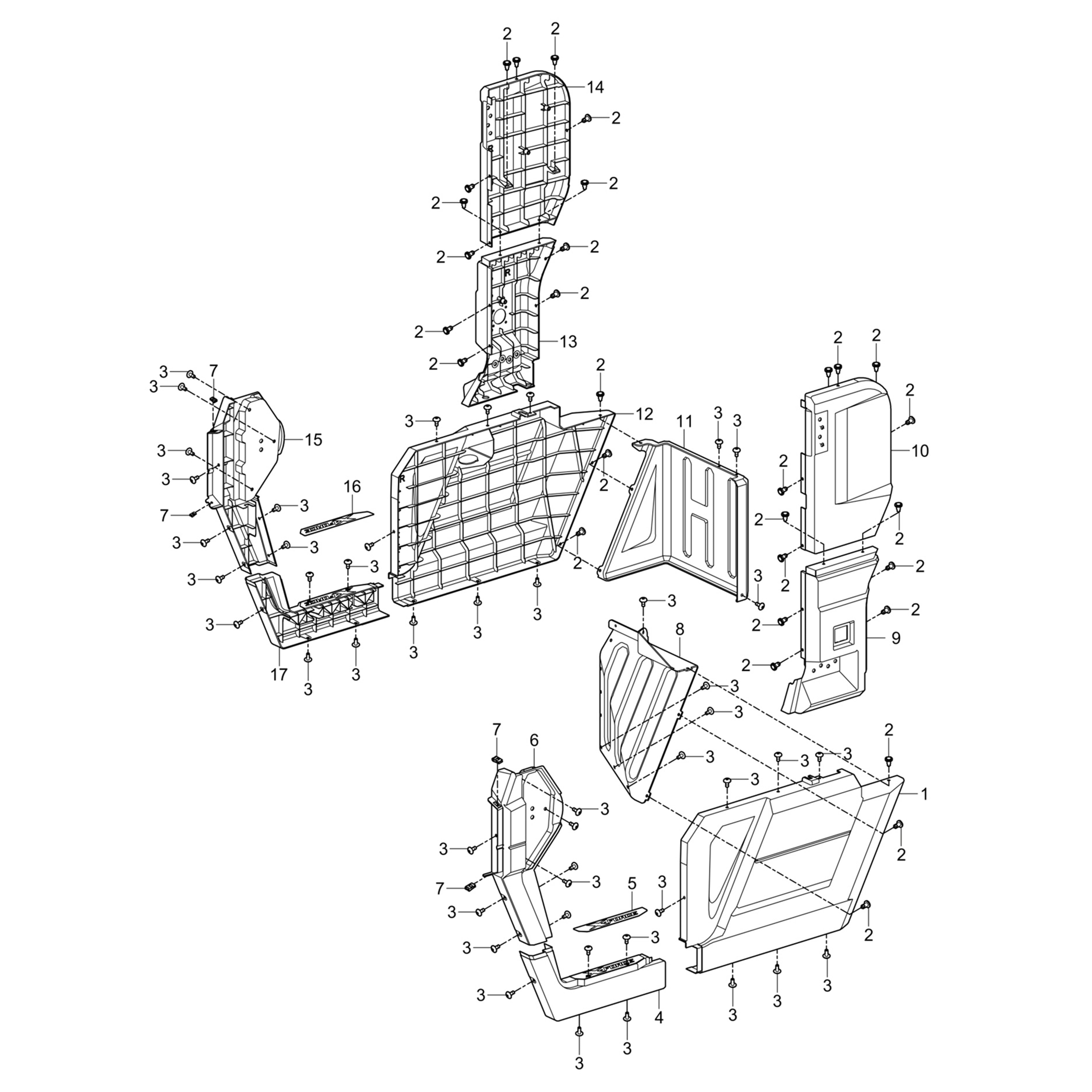 XF-3 OUT COVERS OF BODY