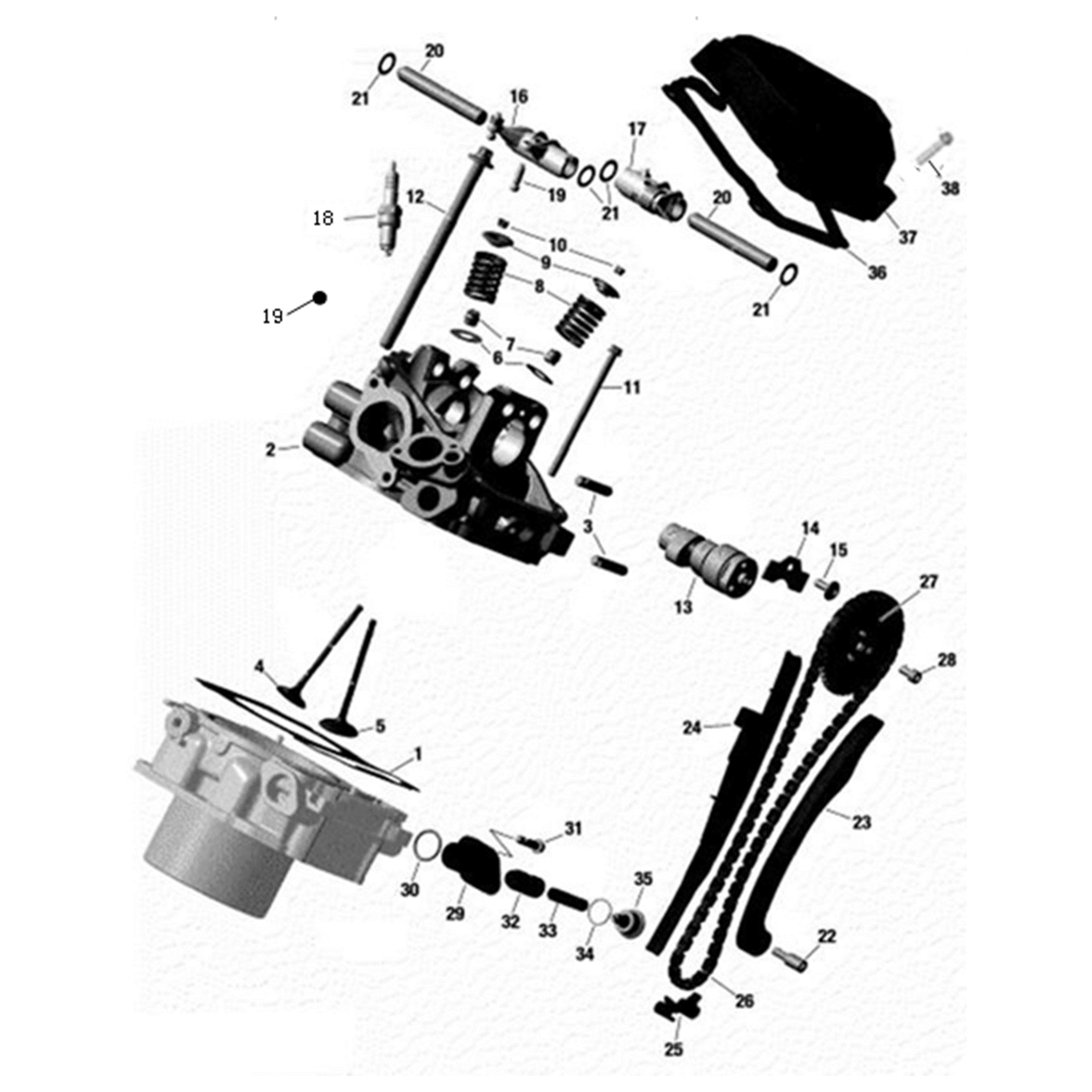 XF-3 SECOND CYLINDER HEAD ASSY