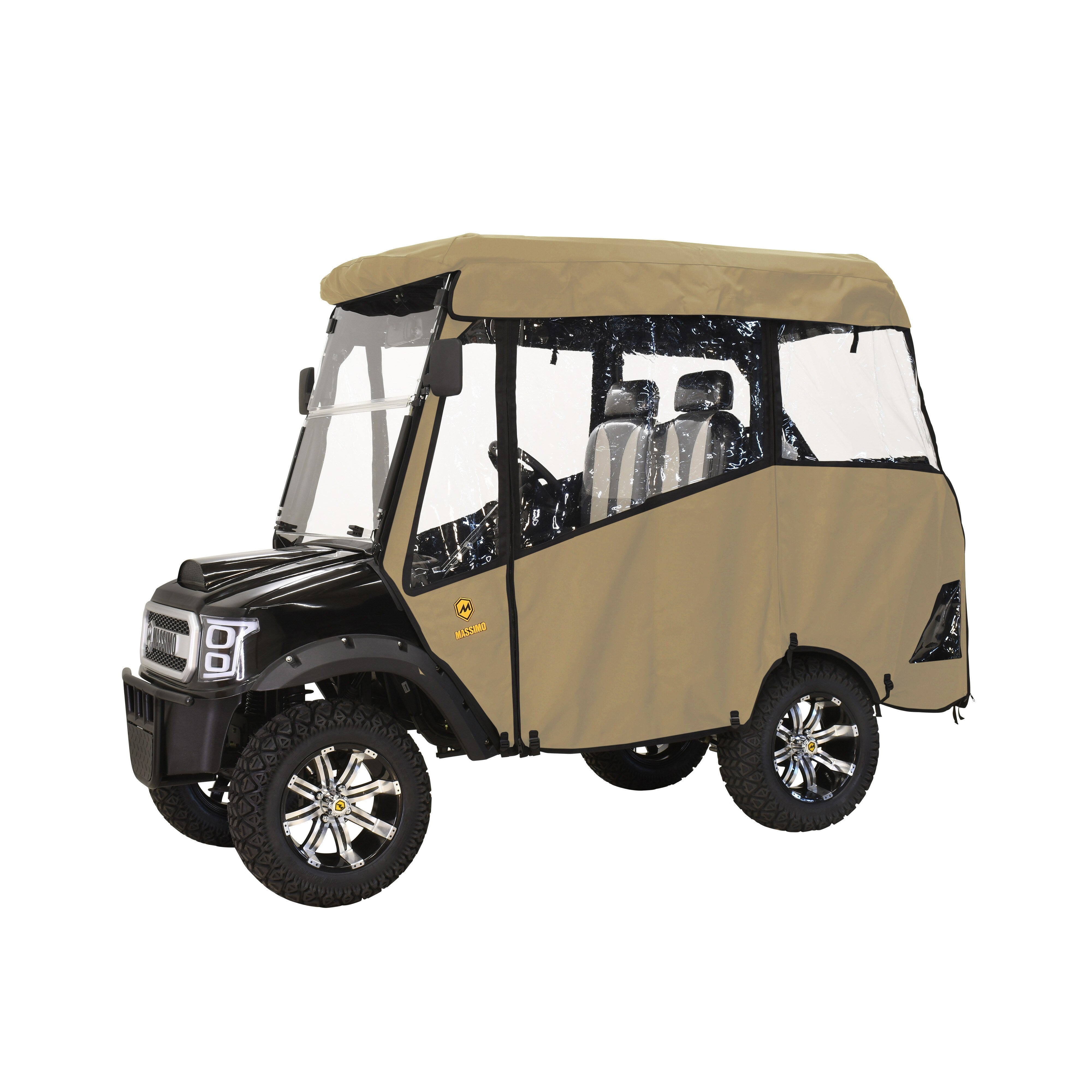 Massimo Motor GMF2X Golf Cart Full Roof Enclosure Sand